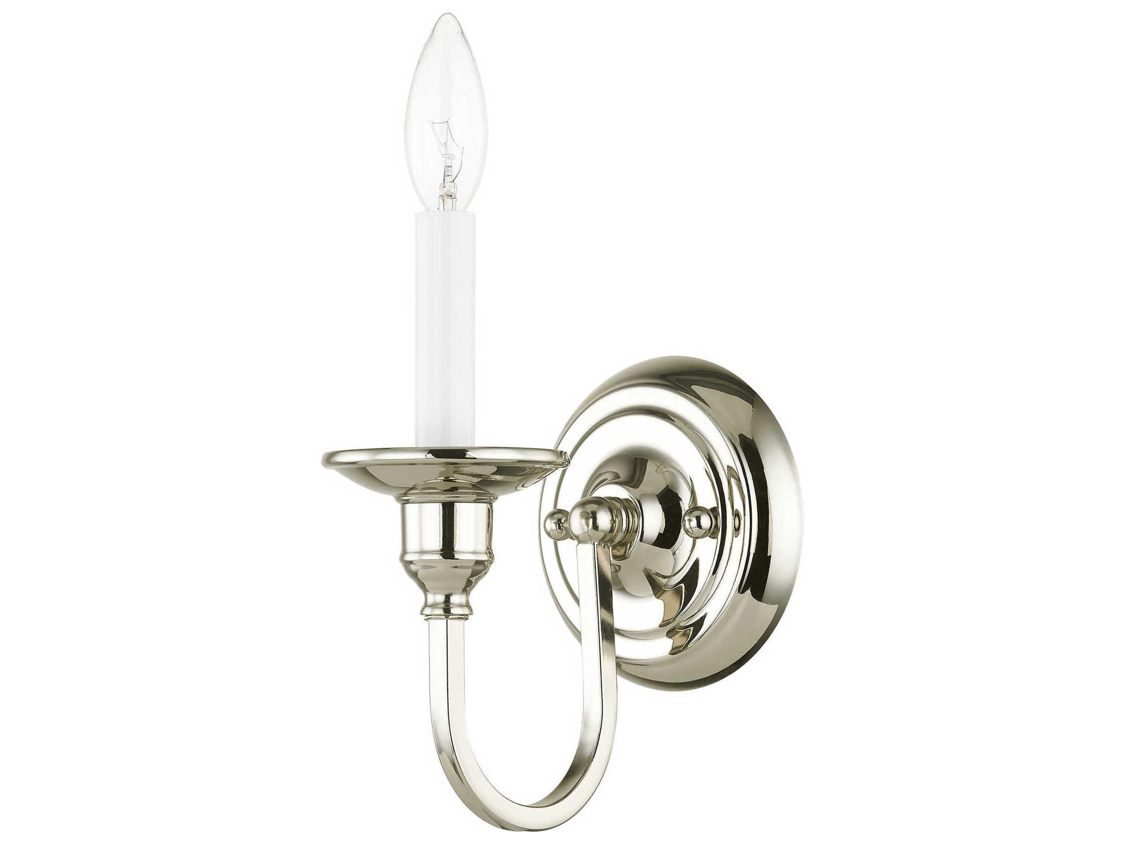 Livex Lighting Cranford 1-Light Polished Nickel Wall Sconce