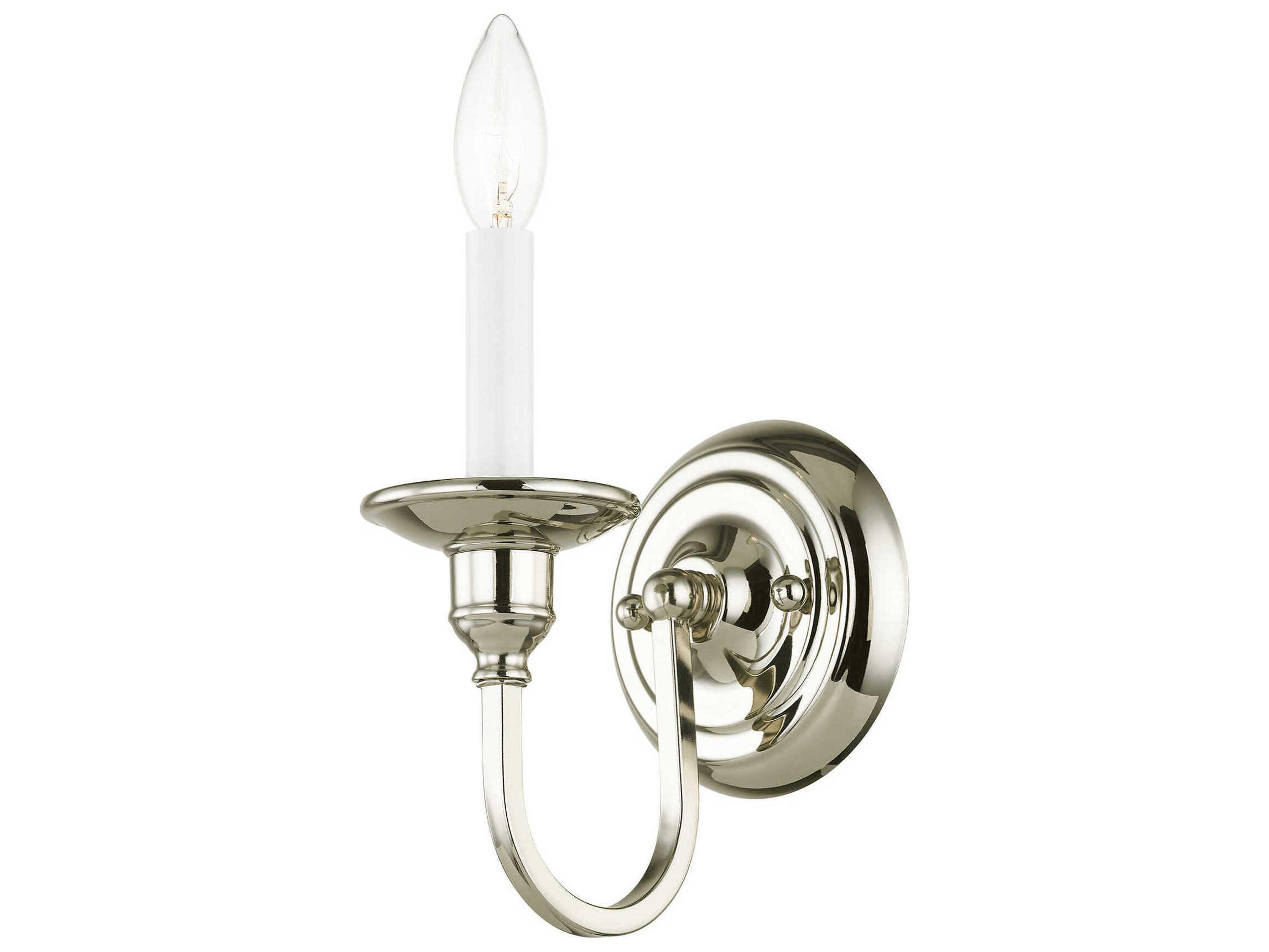 Livex Lighting Cranford 1-Light Polished Nickel Wall Sconce