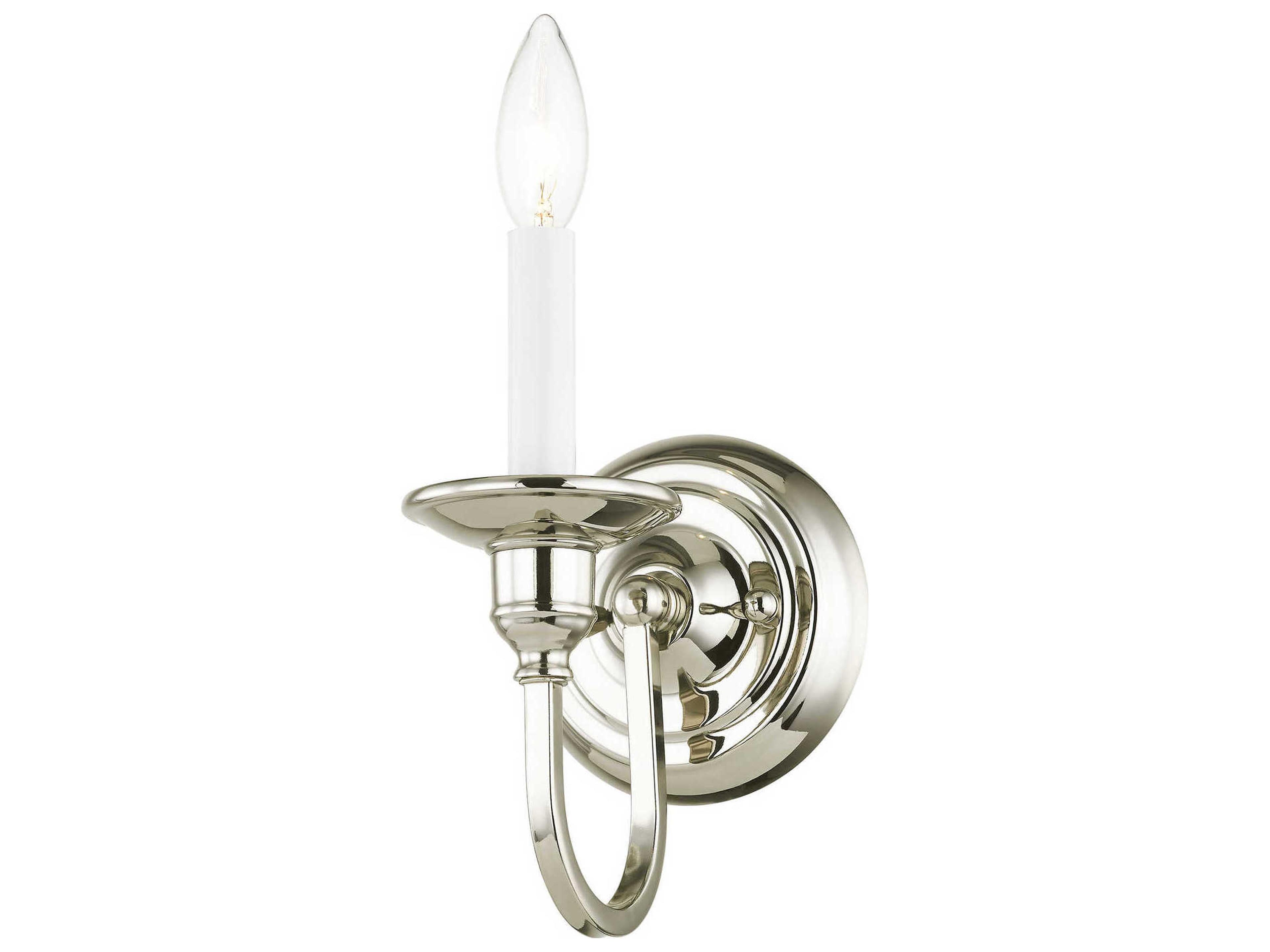 Livex Lighting Cranford 1-Light Polished Nickel Wall Sconce
