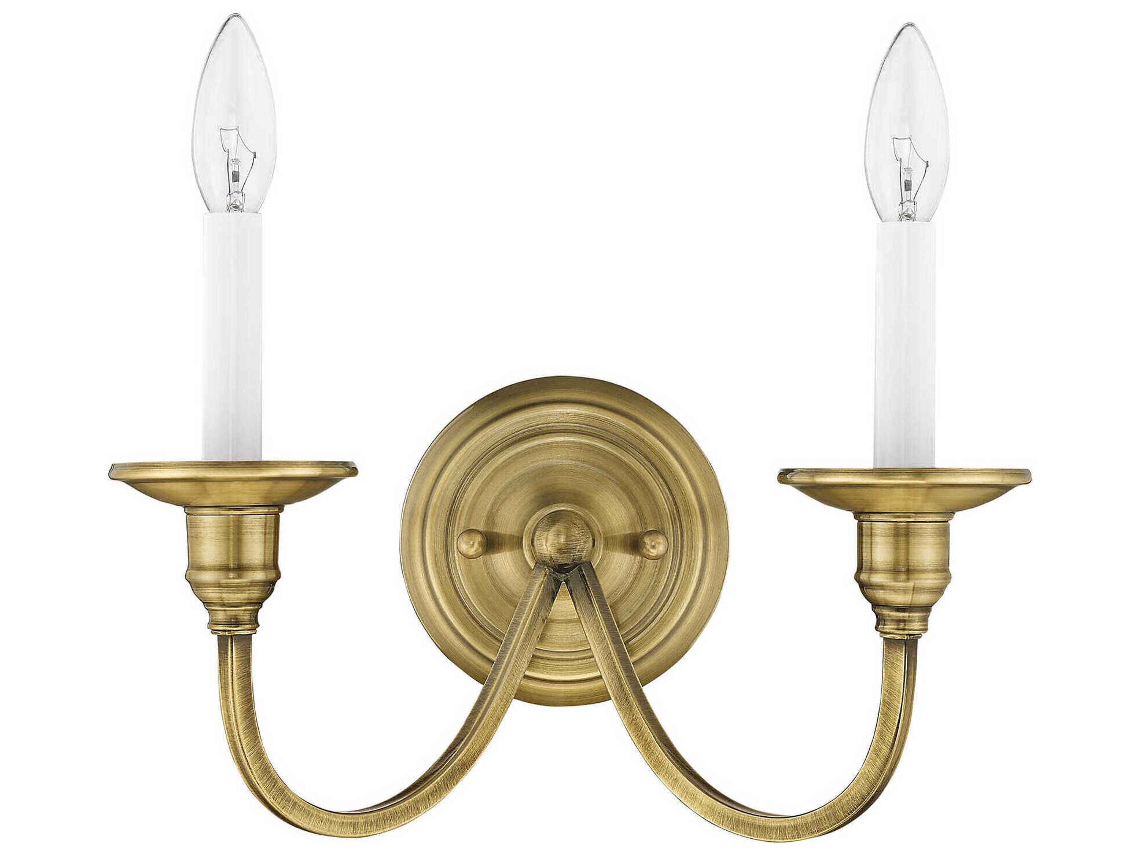 Livex Lighting Cranford 2-Light Antique Brass Wall Sconce