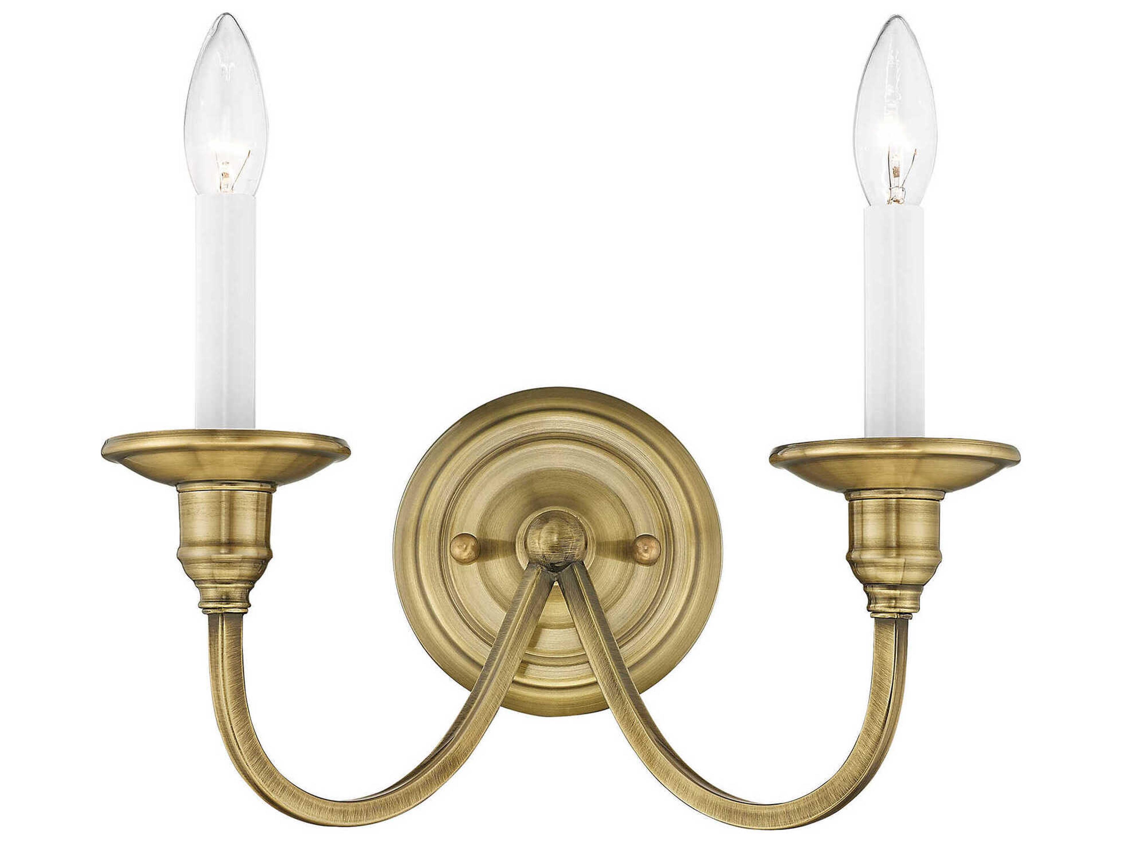 Livex Lighting Cranford 2-Light Antique Brass Wall Sconce