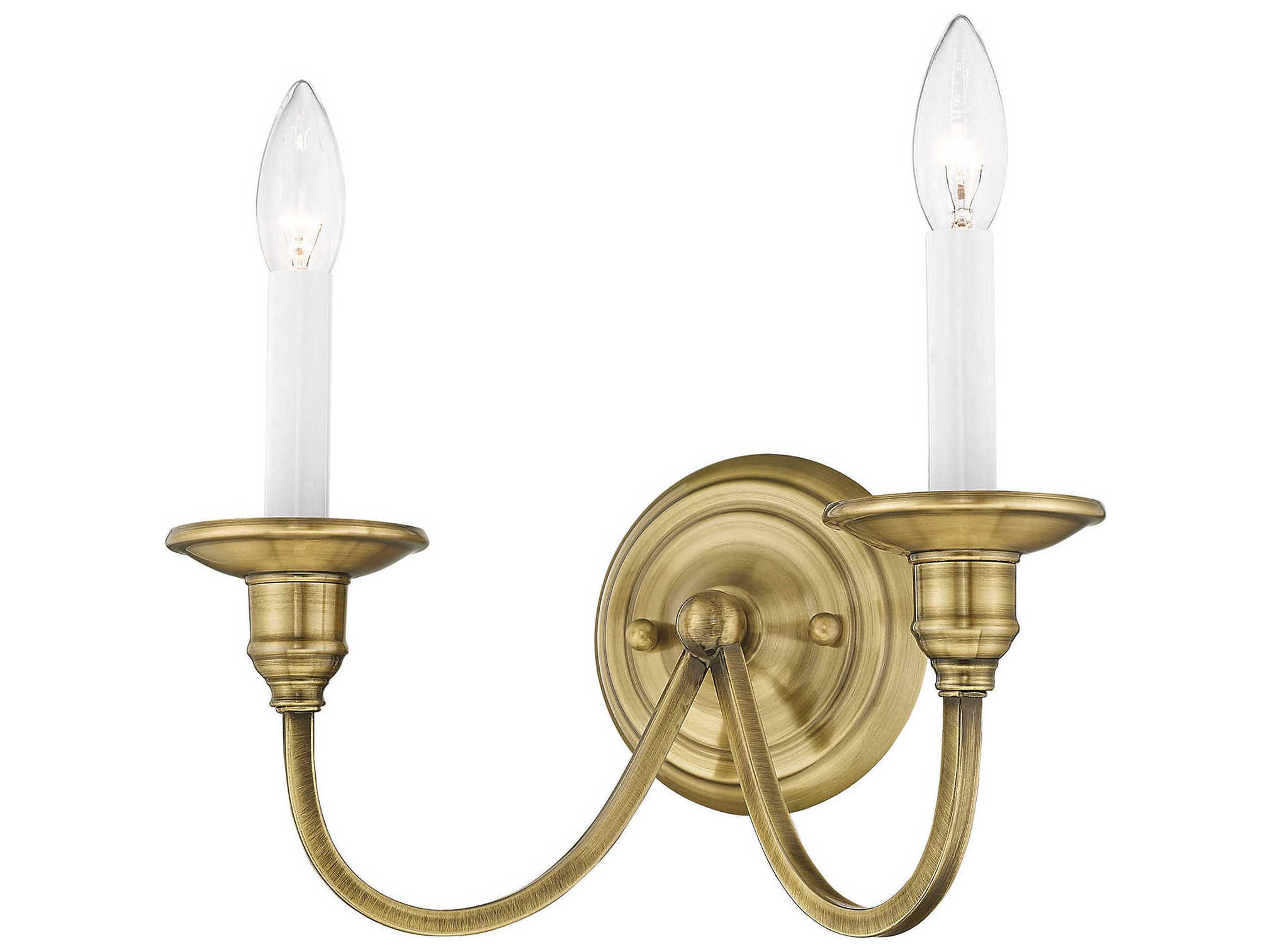 Livex Lighting Cranford 2-Light Antique Brass Wall Sconce
