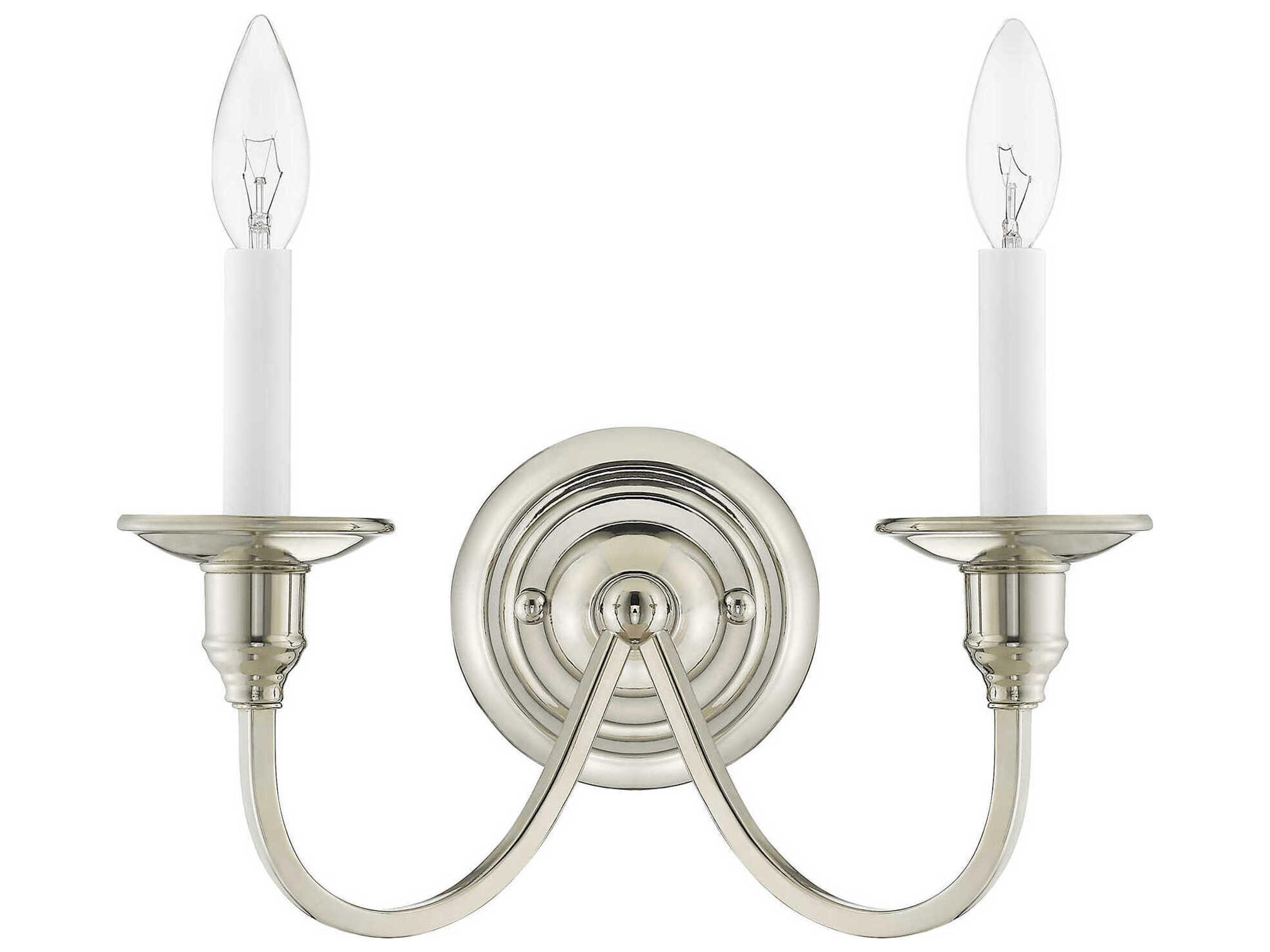 Livex Lighting Cranford 2-Light Polished Nickel Wall Sconce