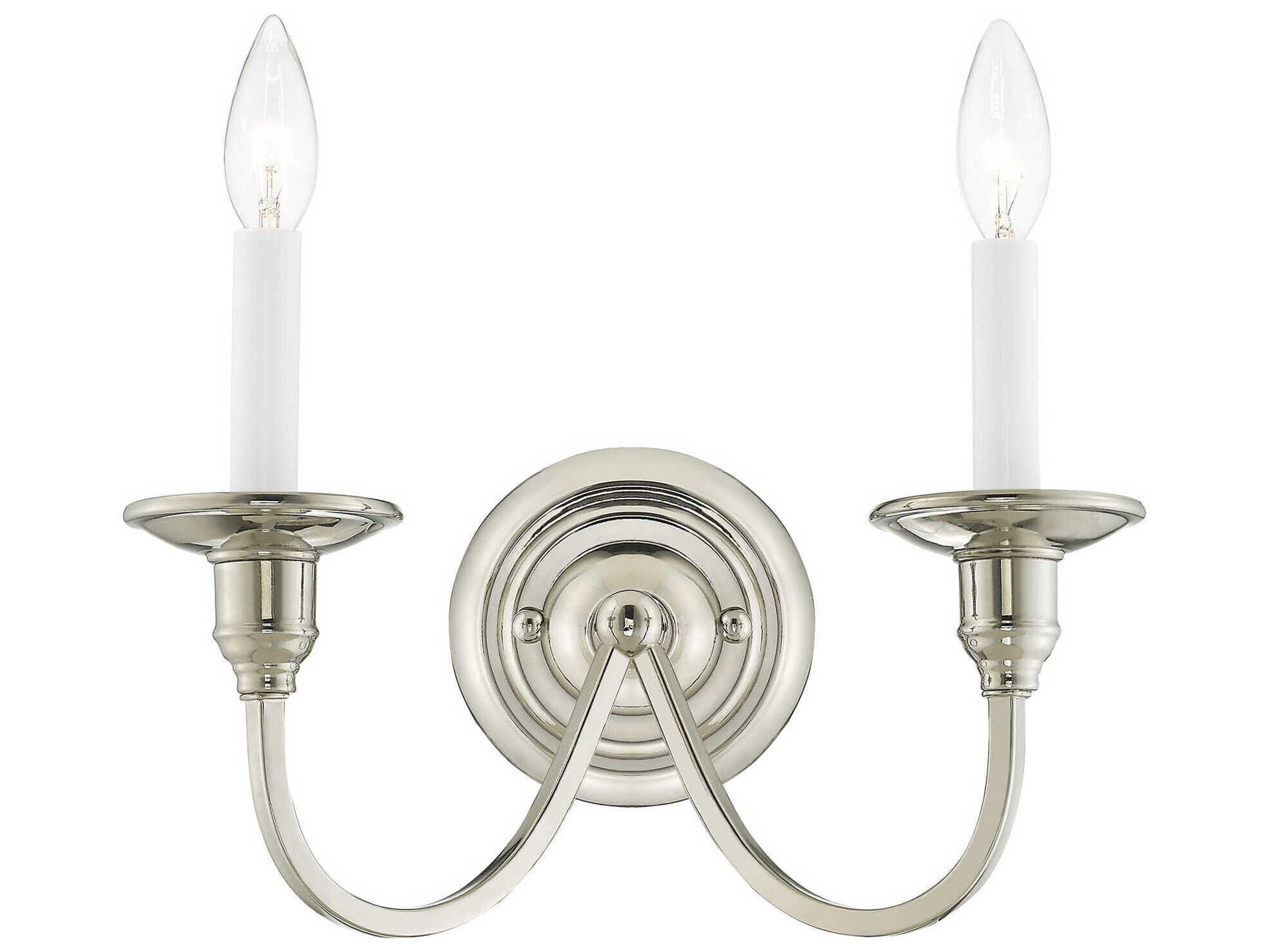 Livex Lighting Cranford 2-Light Polished Nickel Wall Sconce