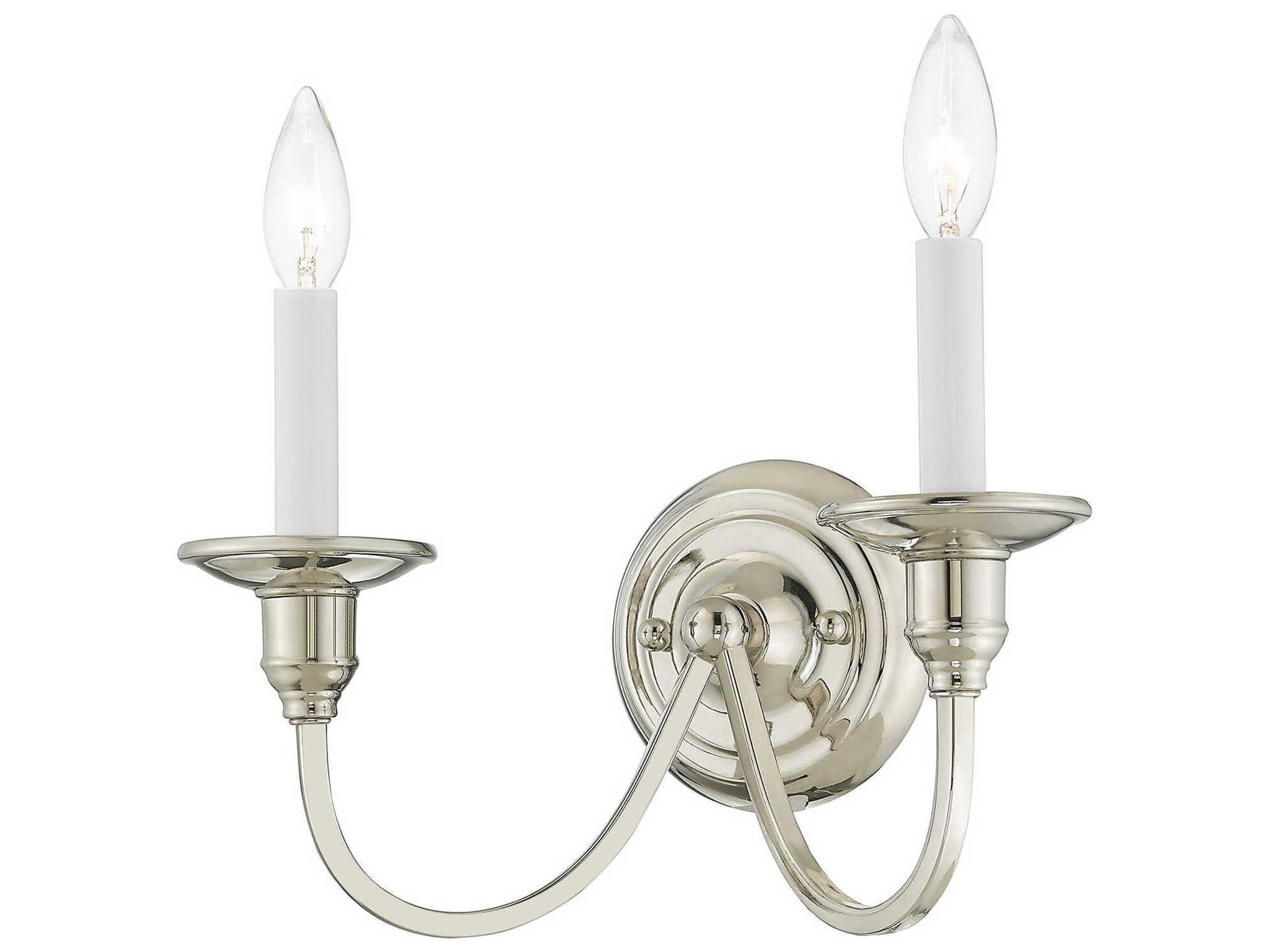 Livex Lighting Cranford 2-Light Polished Nickel Wall Sconce