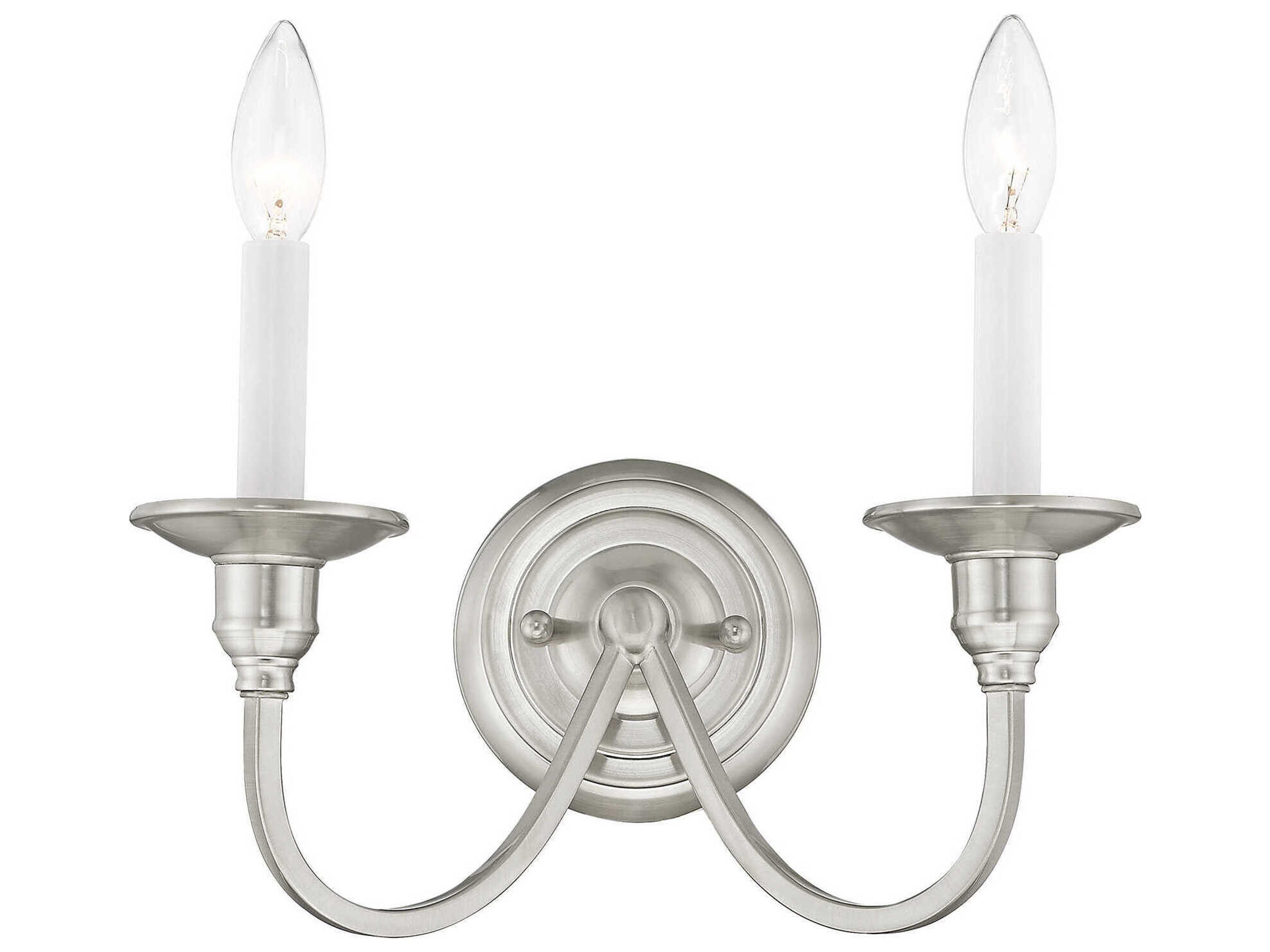 Livex Lighting Cranford 2-Light Brushed Nickel Wall Sconce