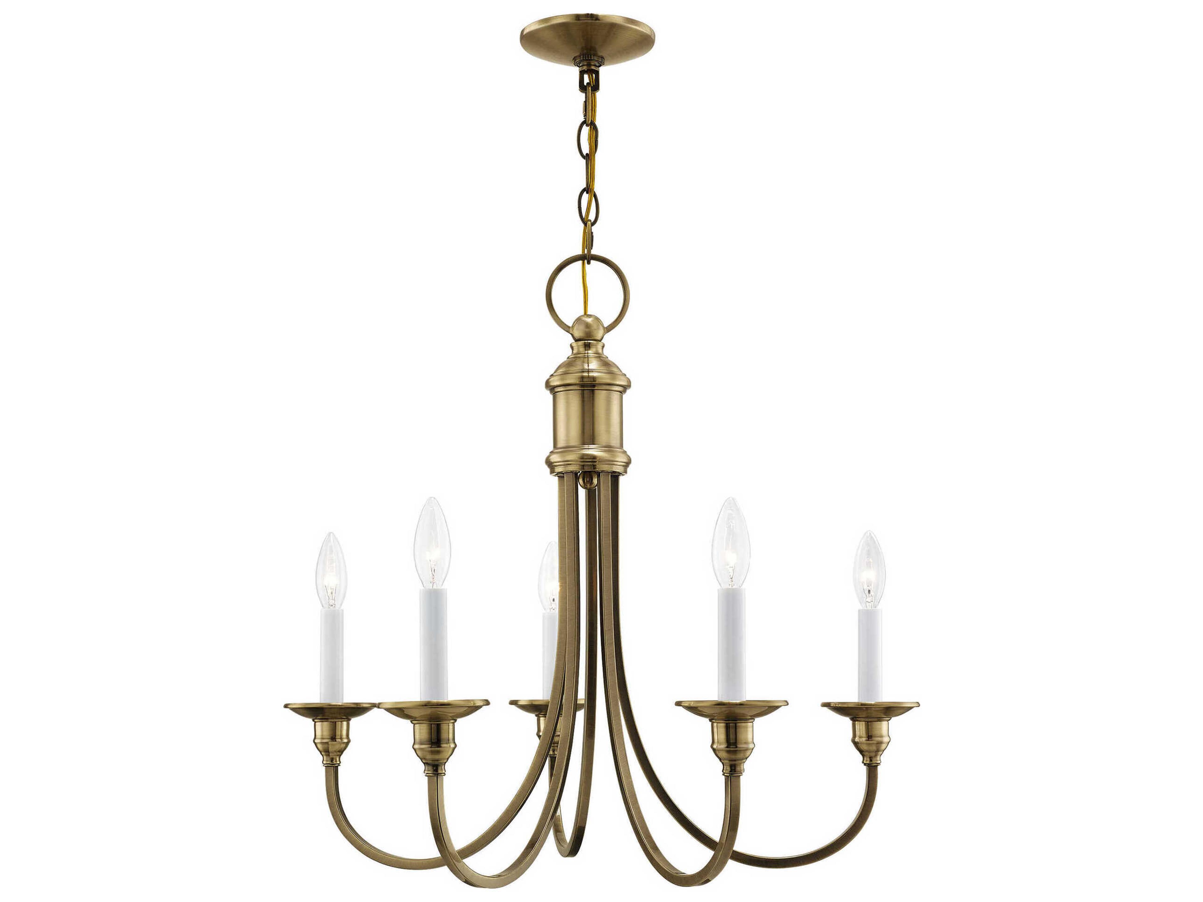 Cranford 5-Light Antique Brass Candelabra Chandelier