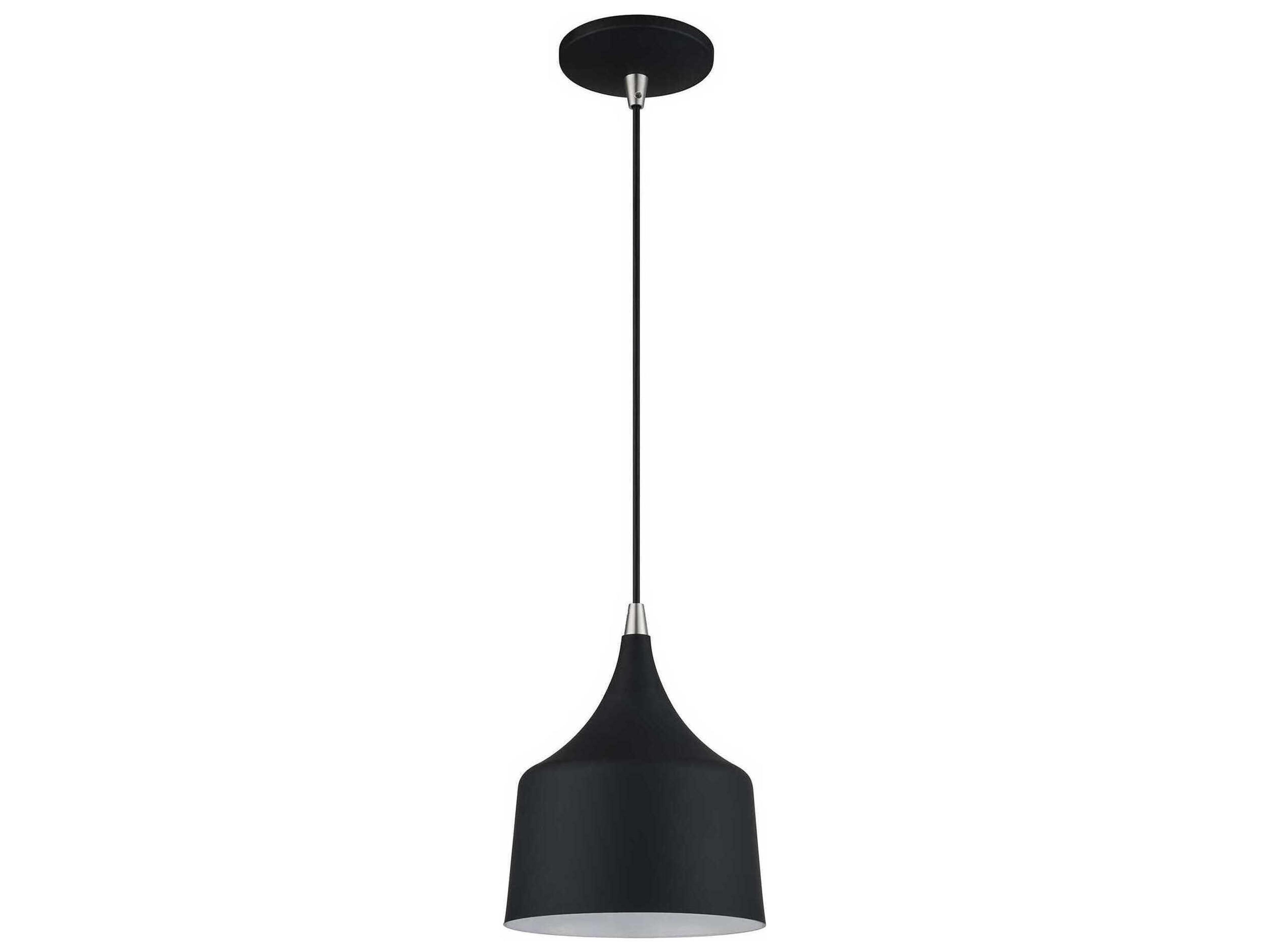 Bolita Black With Brushed Nickel Accents Mini Pendant