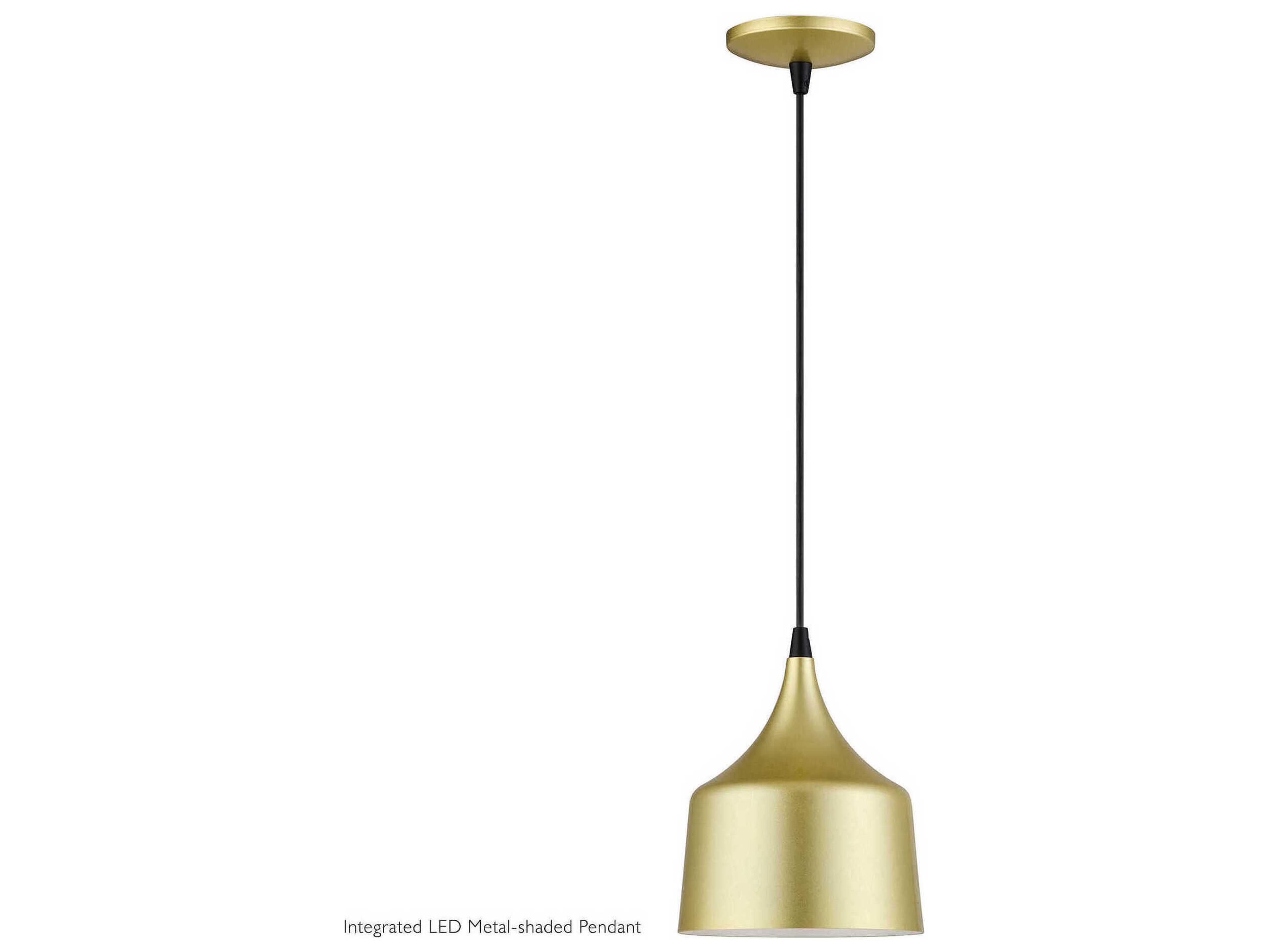 Livex Lighting Bolita Soft Gold With Black Accents Mini Pendant