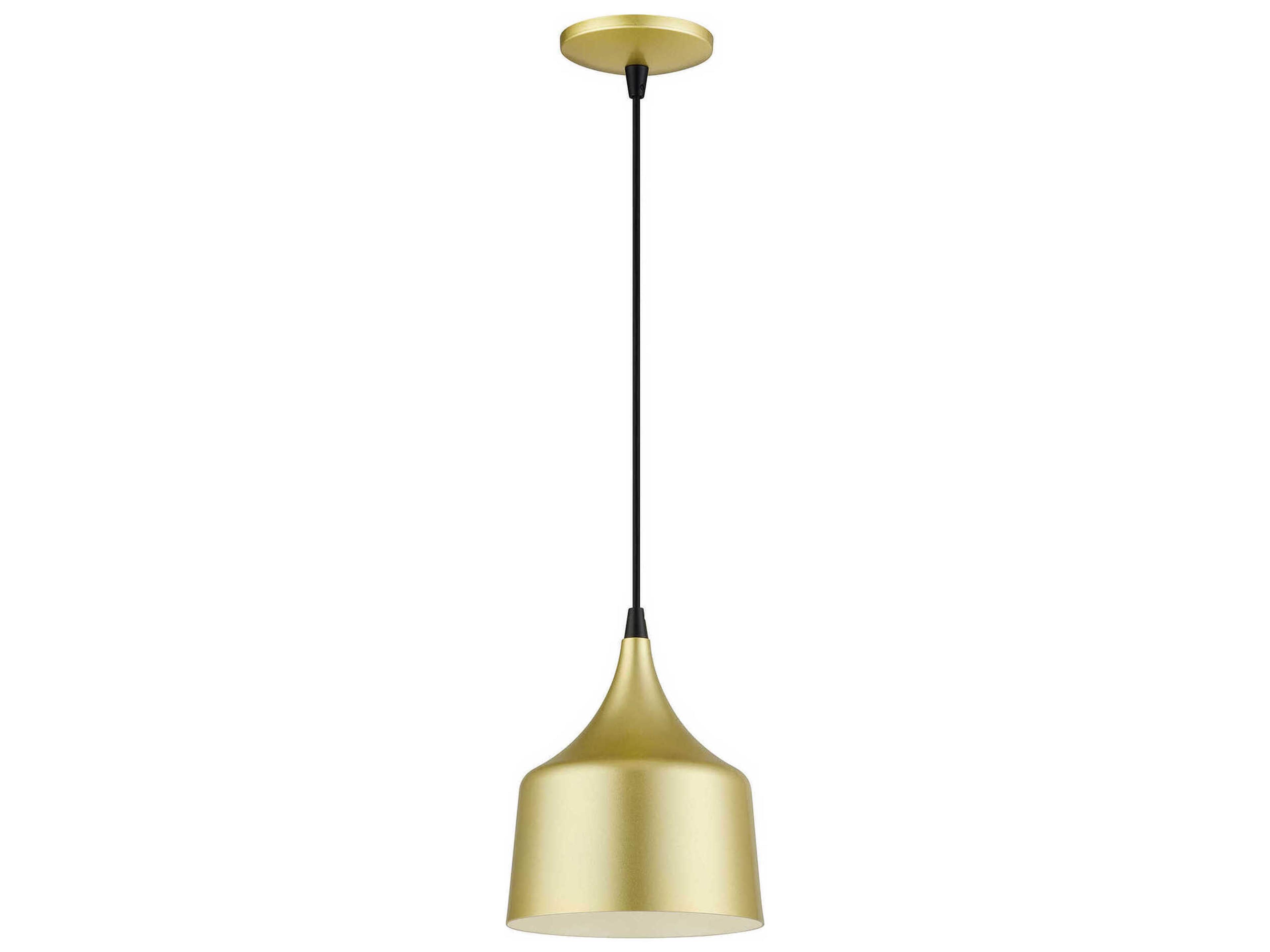 Livex Lighting Bolita Soft Gold With Black Accents Mini Pendant