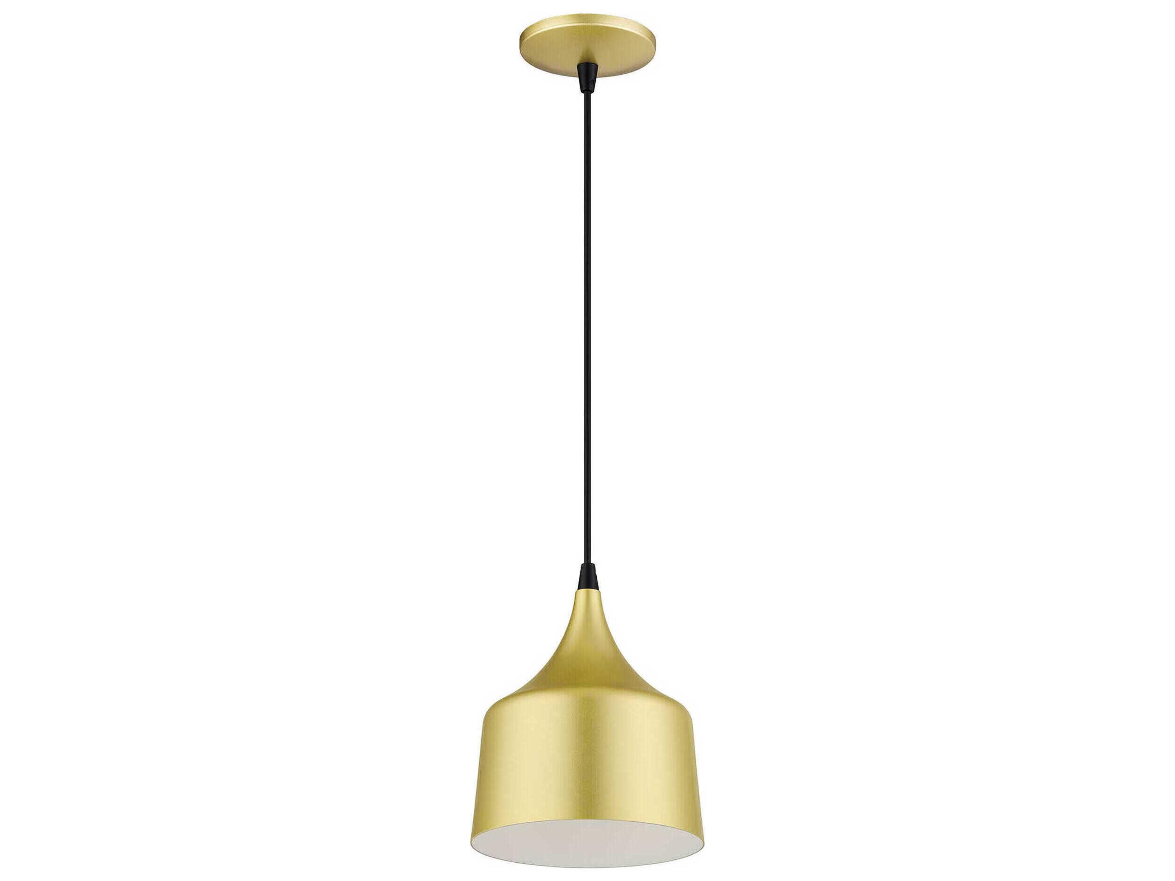 Livex Lighting Bolita Soft Gold With Black Accents Mini Pendant