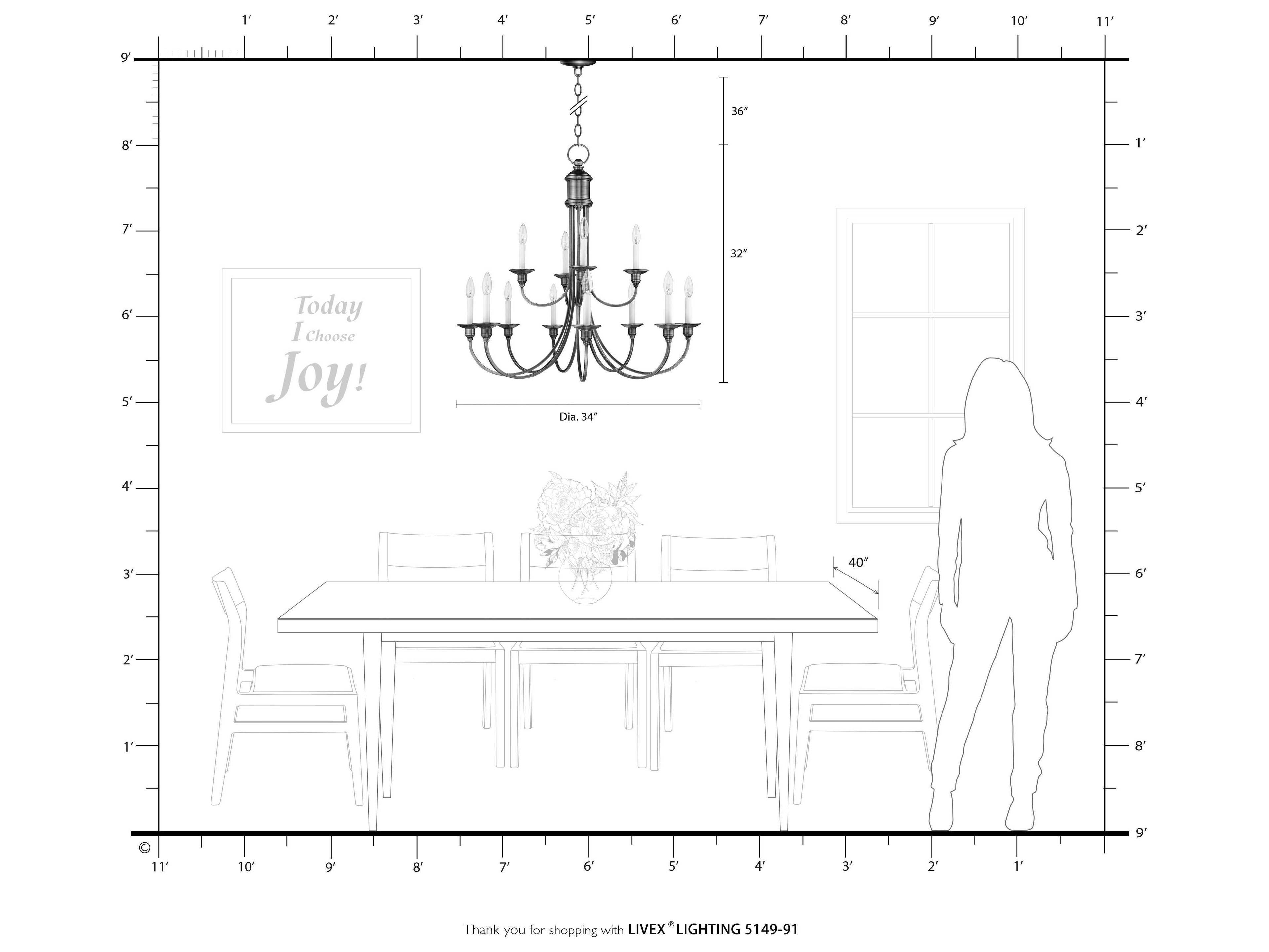 Livex Lighting Cranford 12-Light Brushed Nickel Candelabra Tiered Chandelier