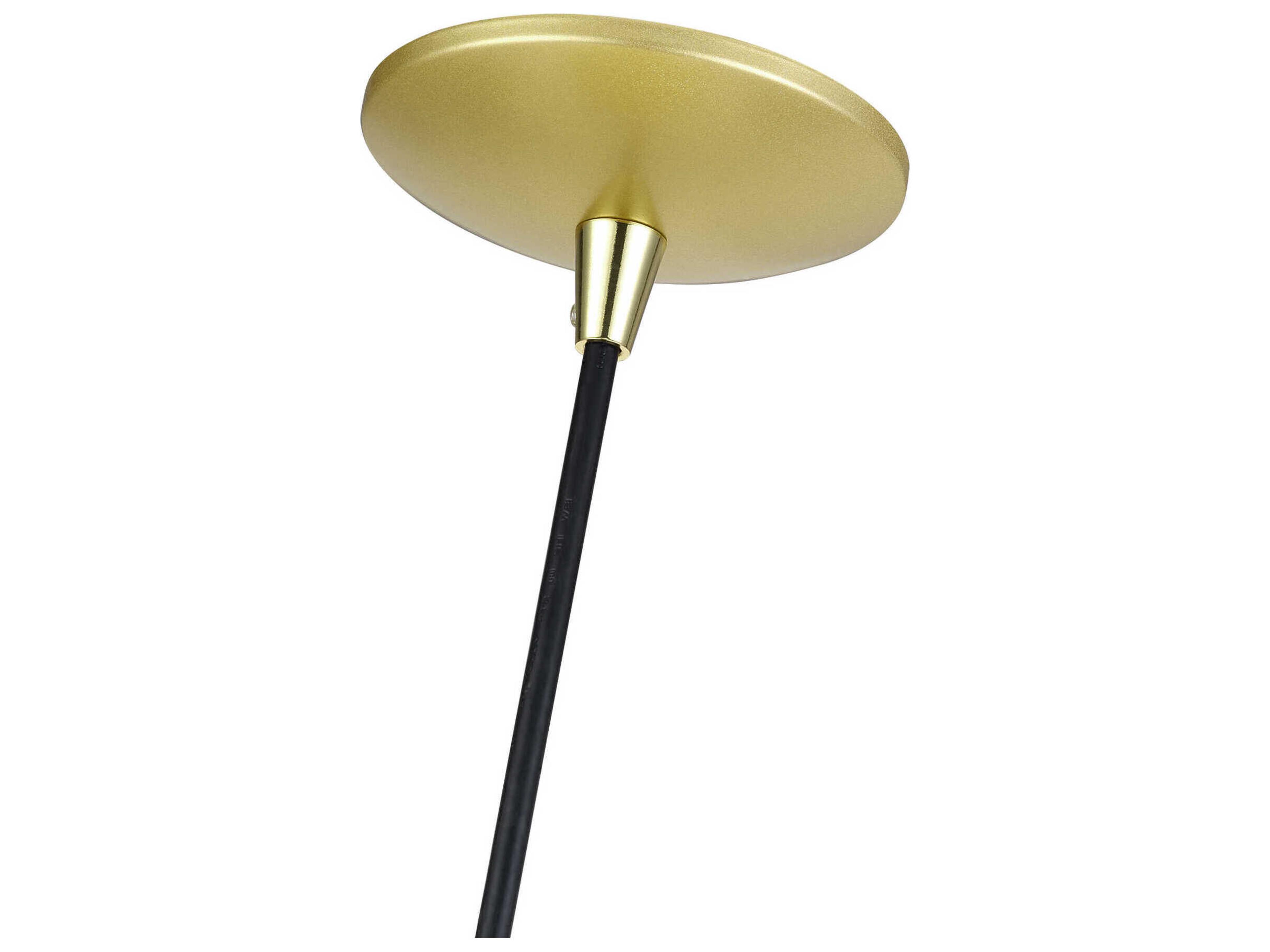 Livex Lighting Domma 1-Light Soft Gold With Polished Brass Accents Drum Mini Pendant
