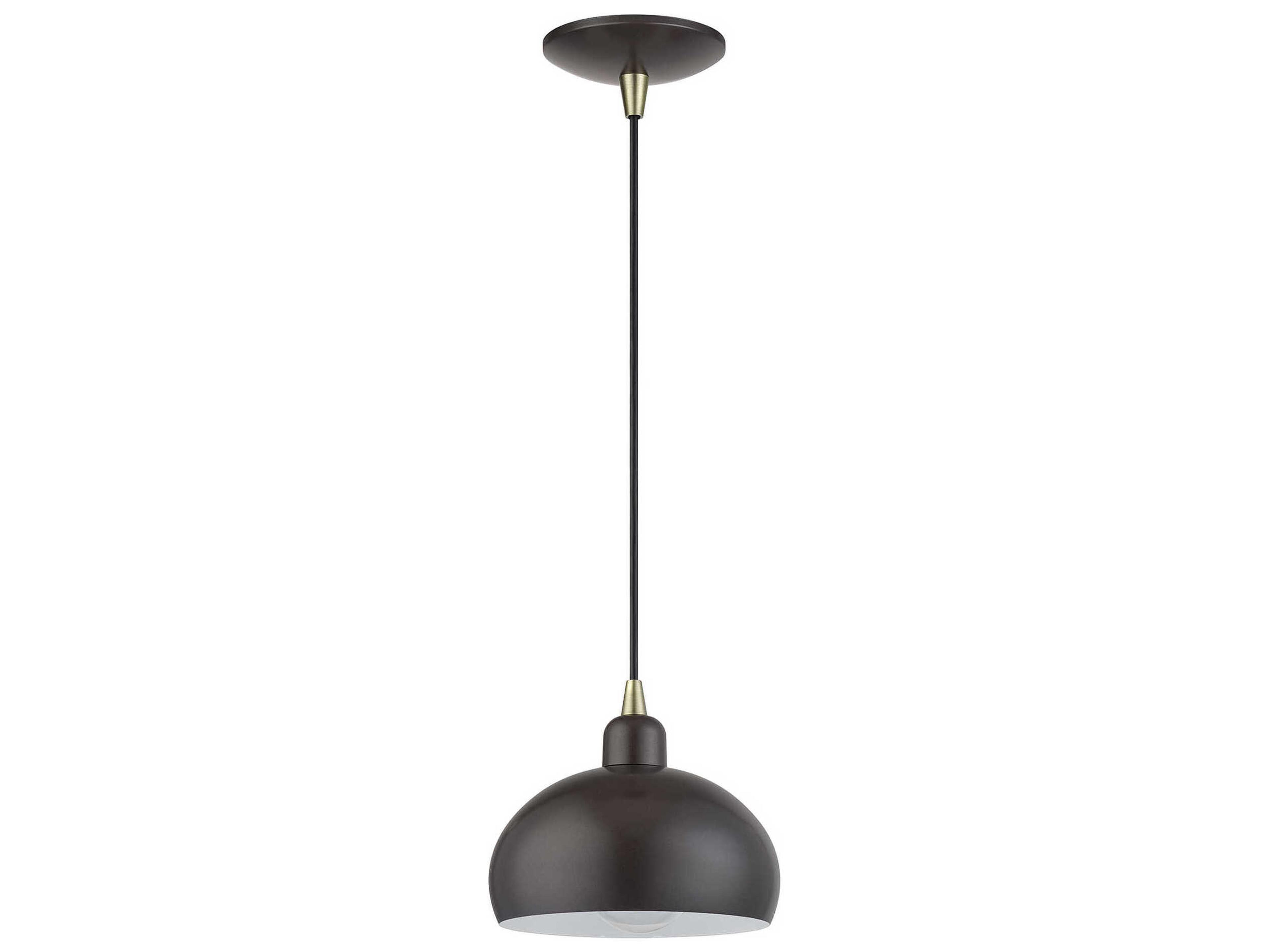 Domma 1-Light Bronze Drum Mini Pendant