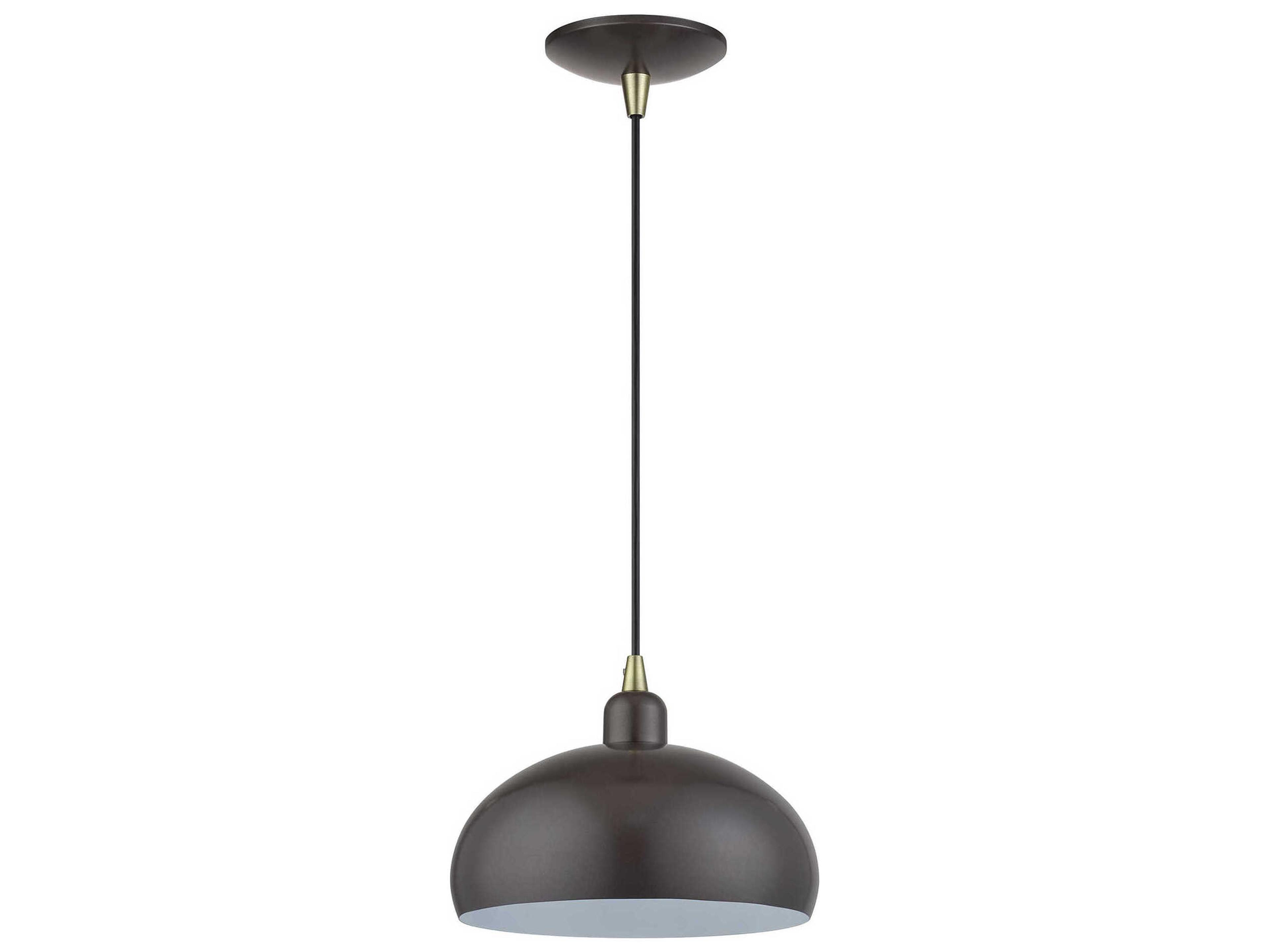 Domma 1-Light Bronze Drum Mini Pendant