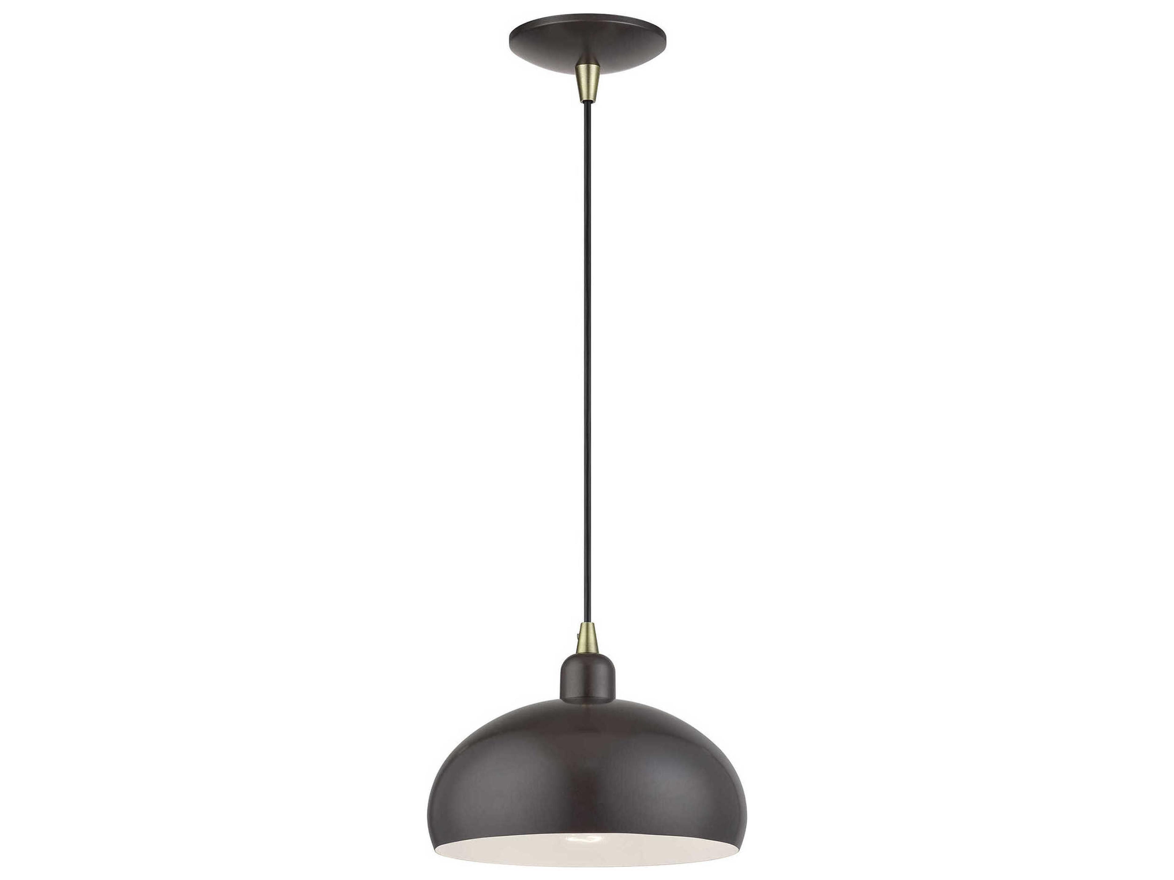 Livex Lighting Domma 1-Light Bronze Drum Mini Pendant
