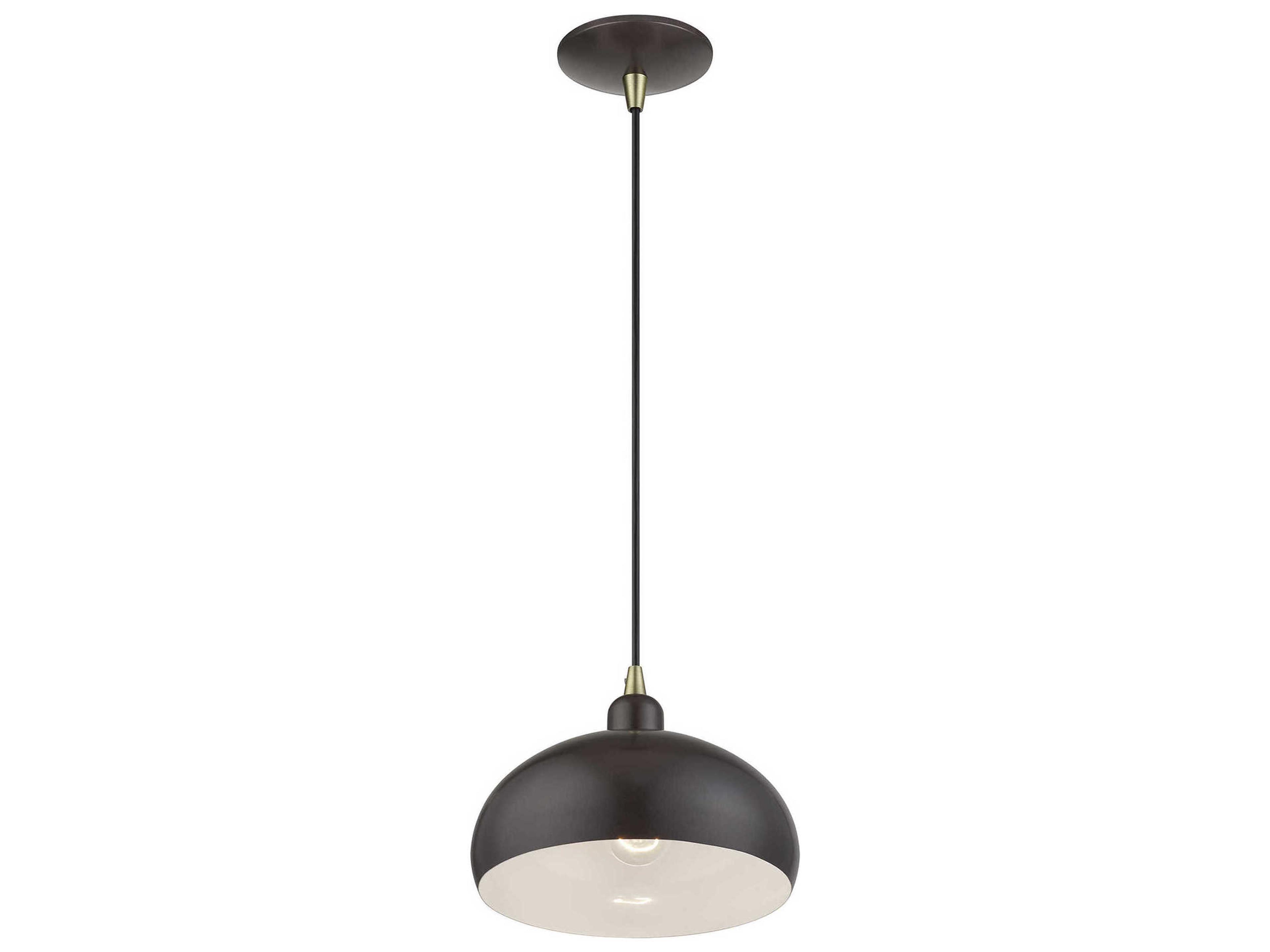 Livex Lighting Domma 1-Light Bronze Drum Mini Pendant