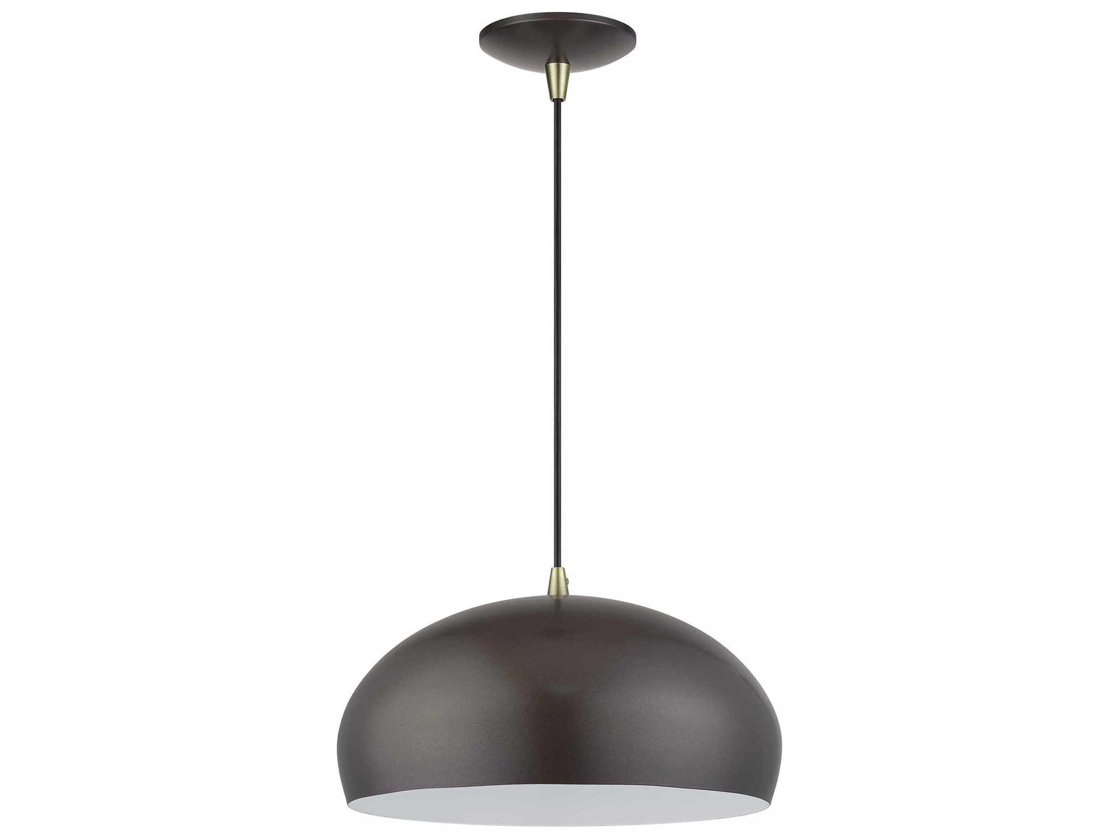Domma 1-Light Bronze Drum Pendant
