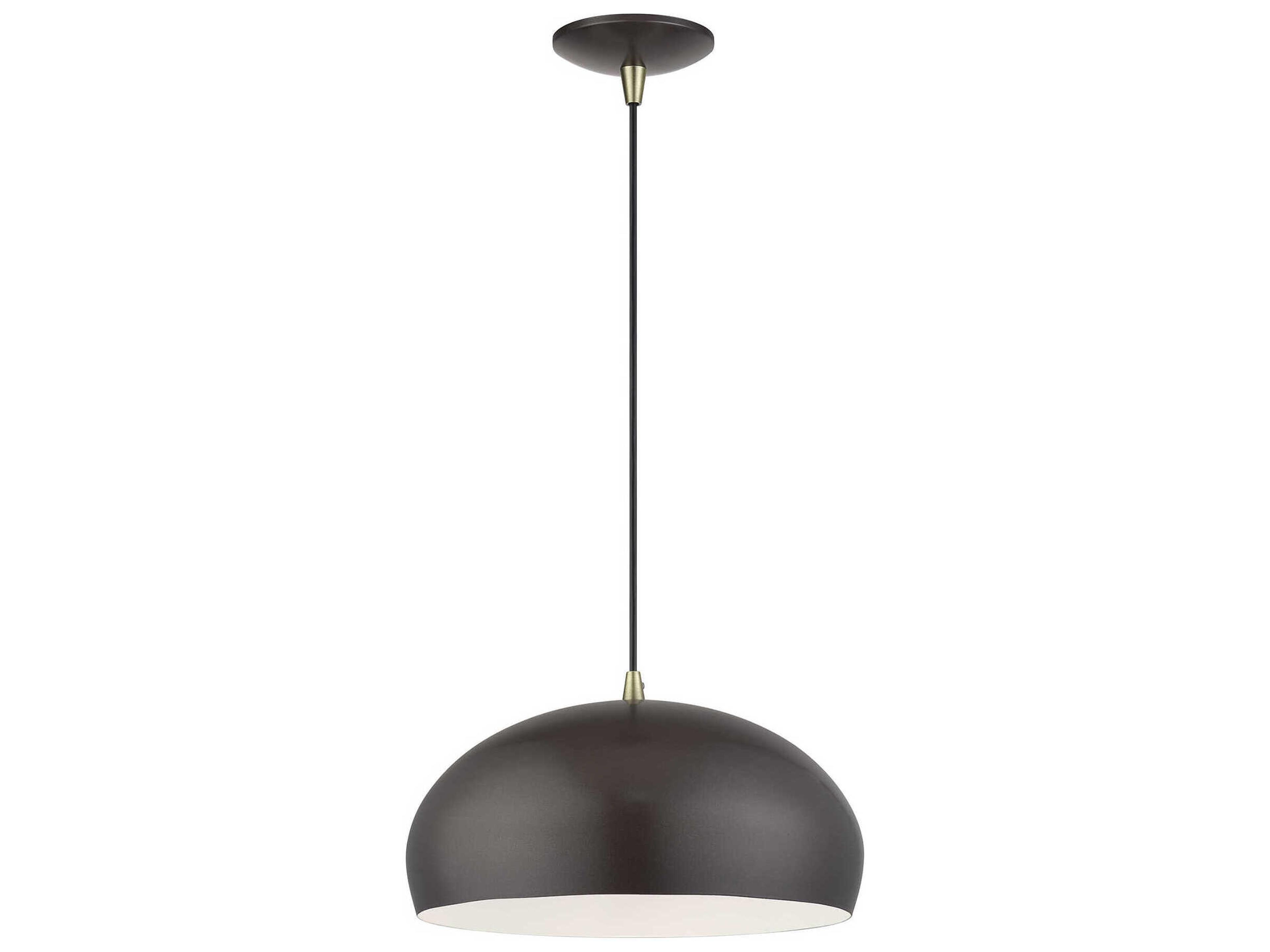 Livex Lighting Domma 1-Light Bronze Drum Pendant