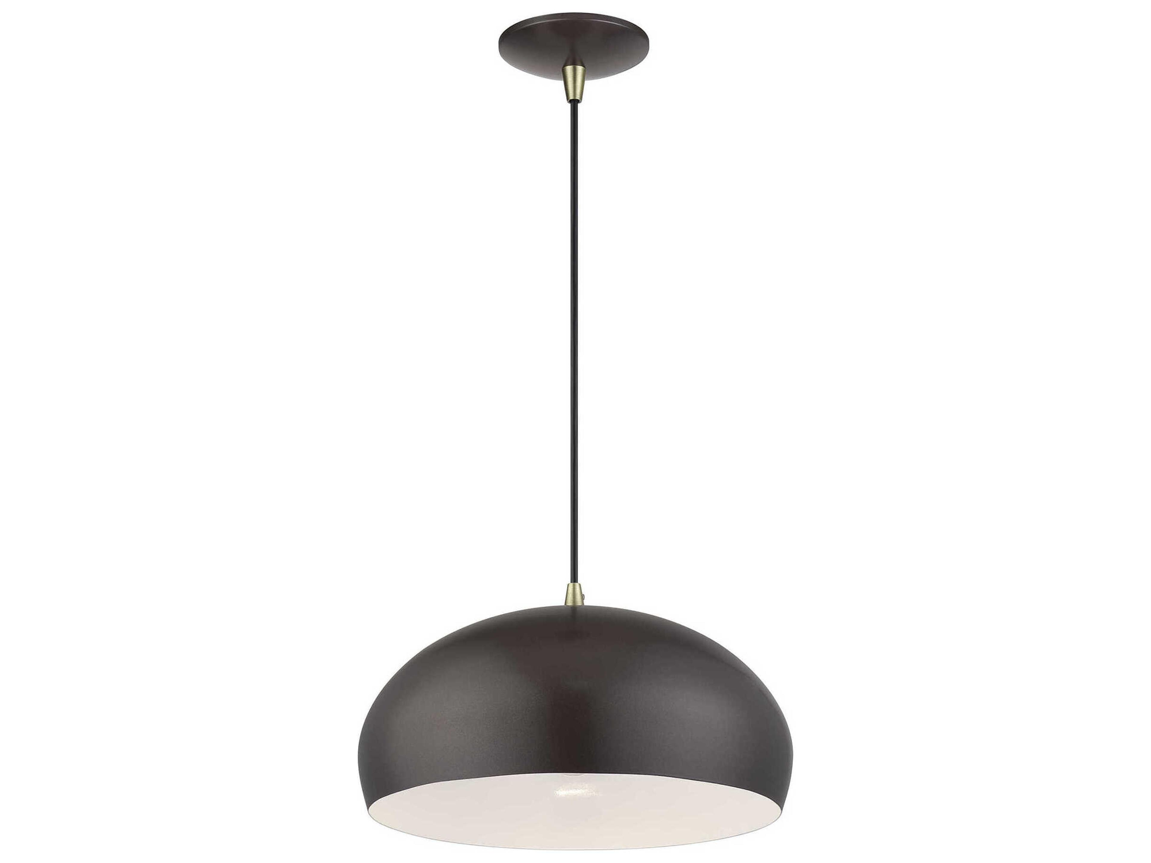 Livex Lighting Domma 1-Light Bronze Drum Pendant