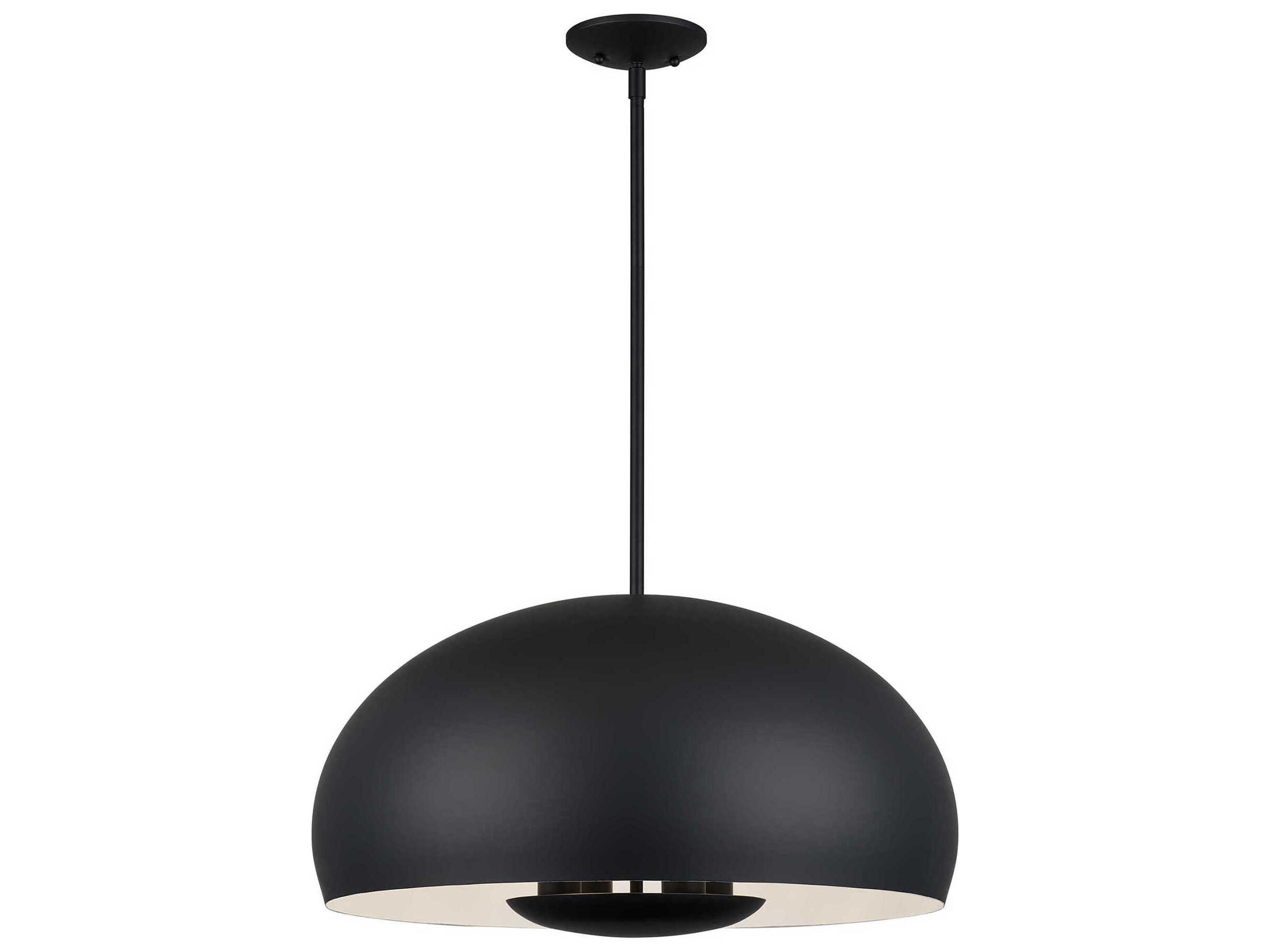 Livex Lighting Domma 4-Light Black Drum Pendant
