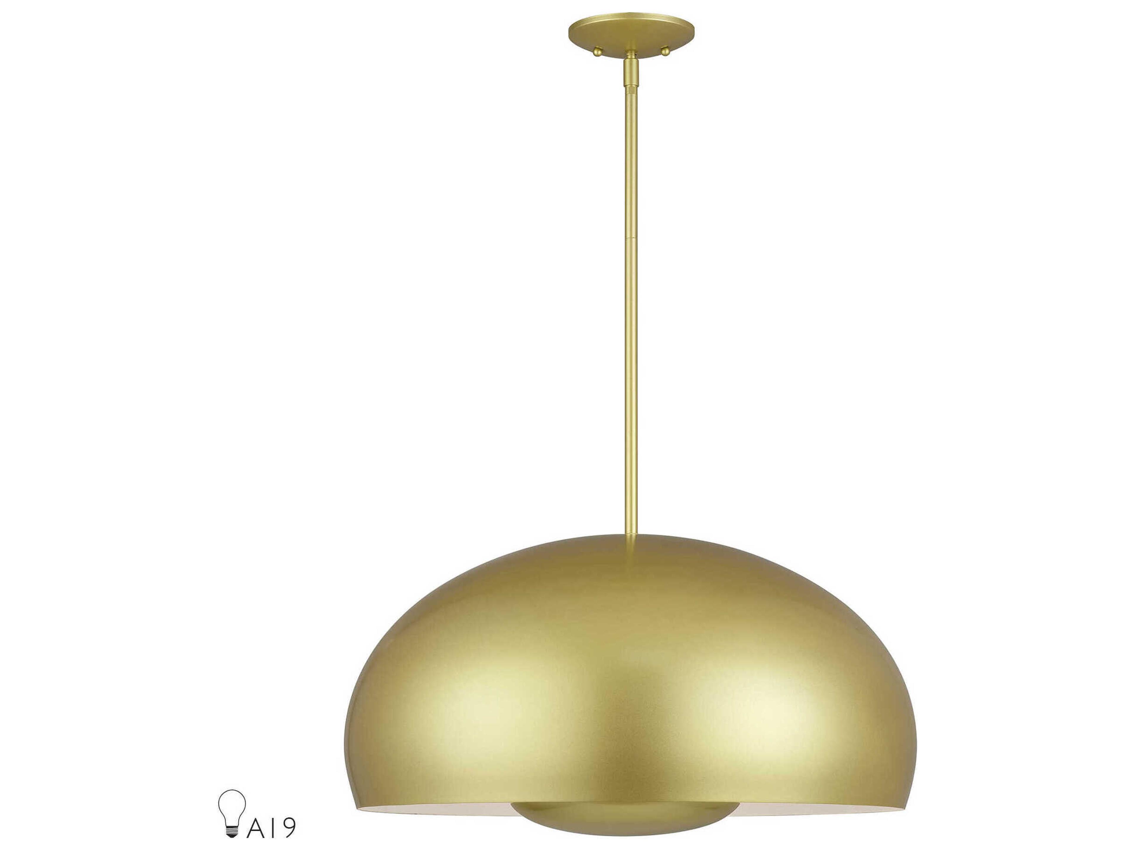 Livex Lighting Domma 4-Light Soft Gold Drum Pendant