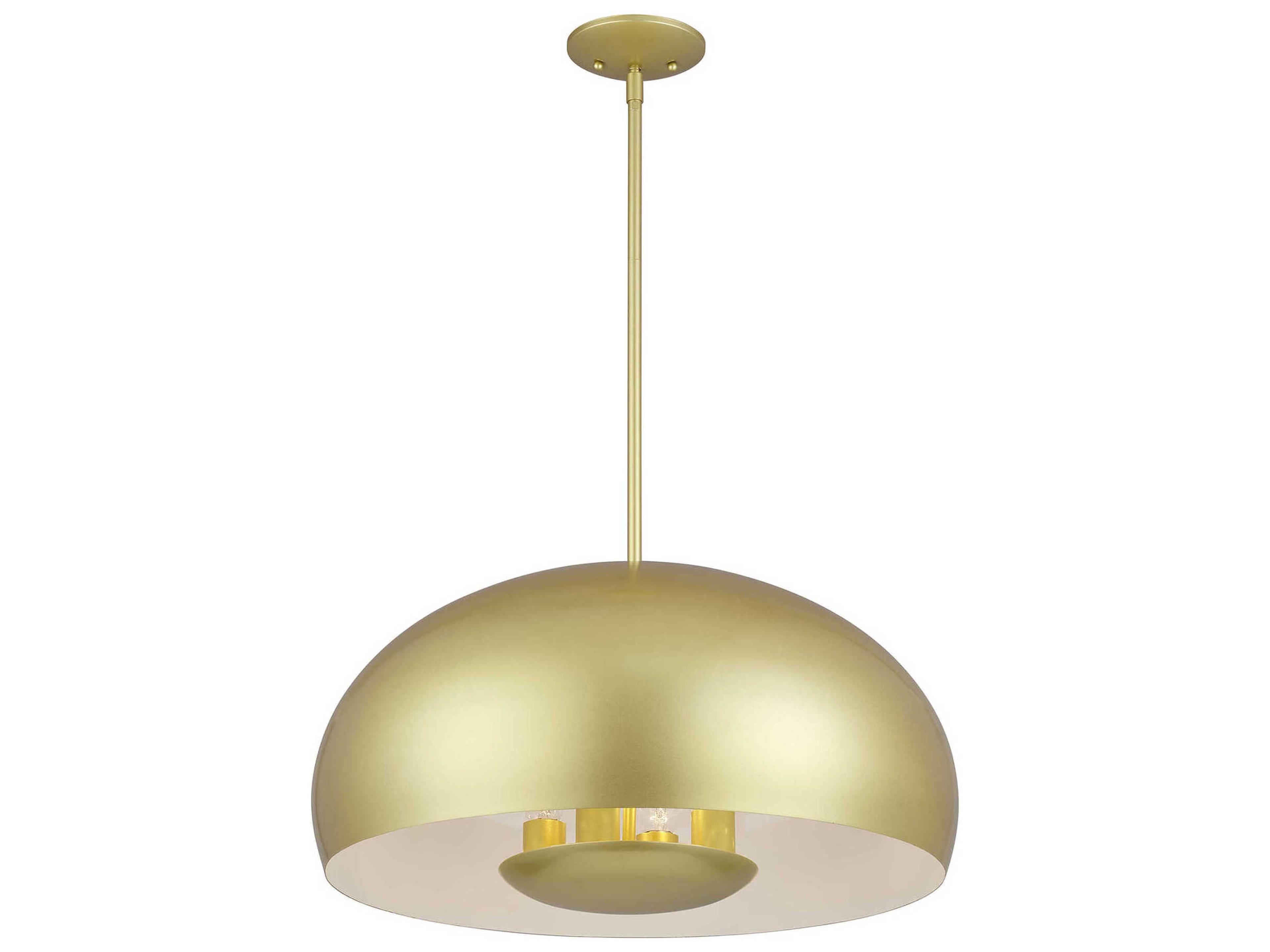 Livex Lighting Domma 4-Light Soft Gold Drum Pendant