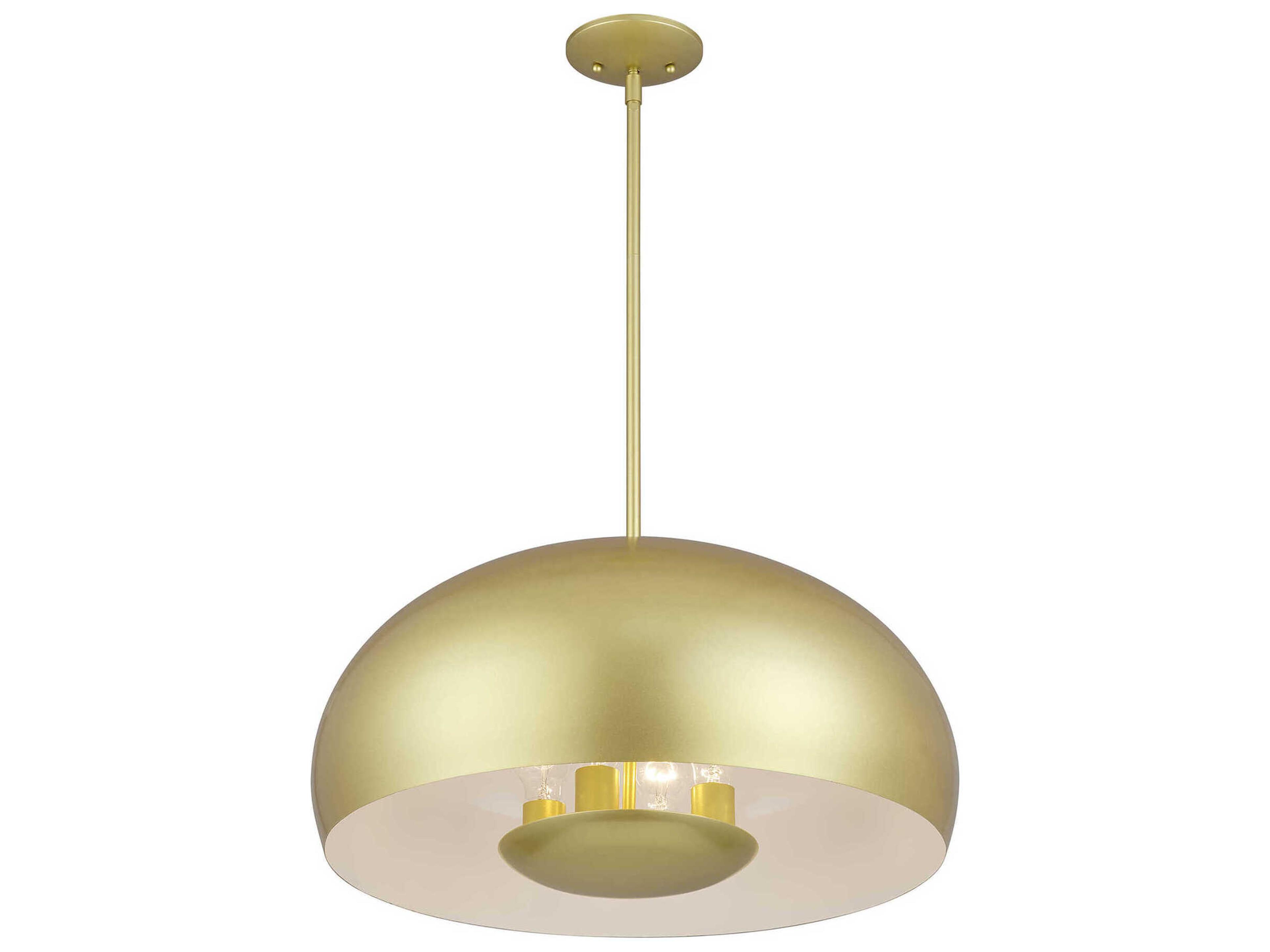 Livex Lighting Domma 4-Light Soft Gold Drum Pendant