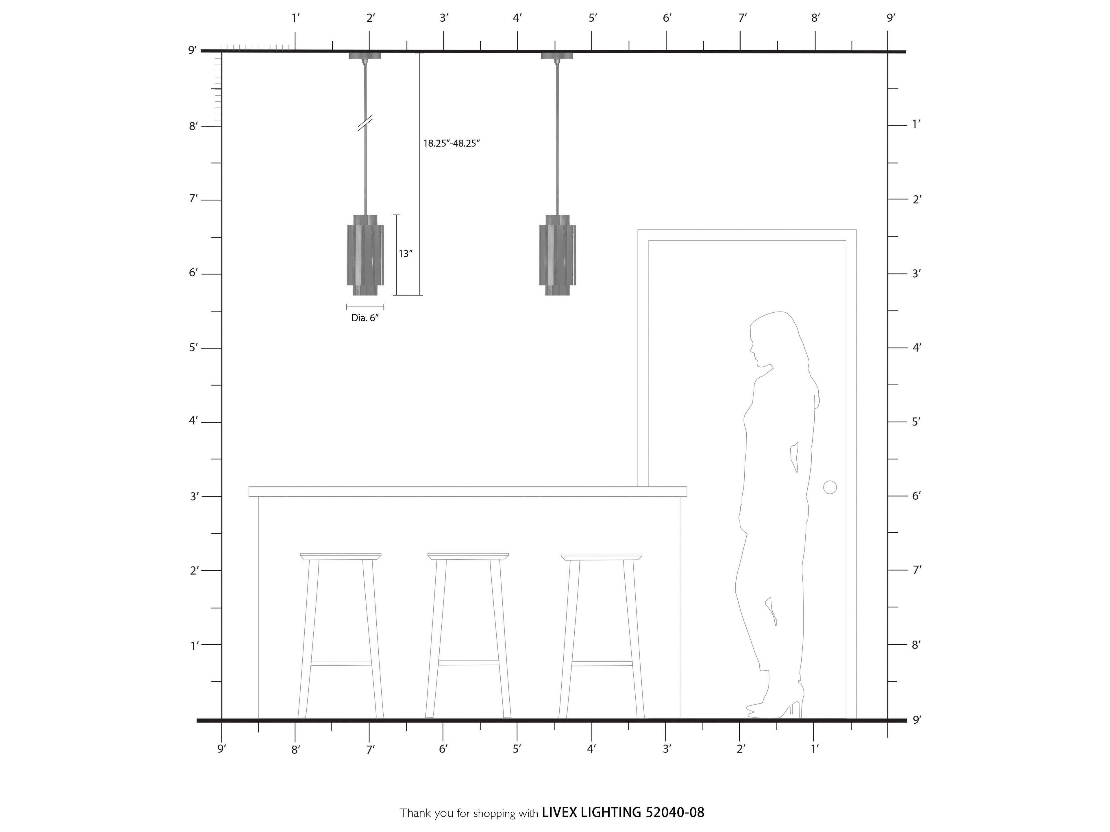 Livex Lighting Greenwich 1-Light Natural Brass Cylinder Mini Pendant