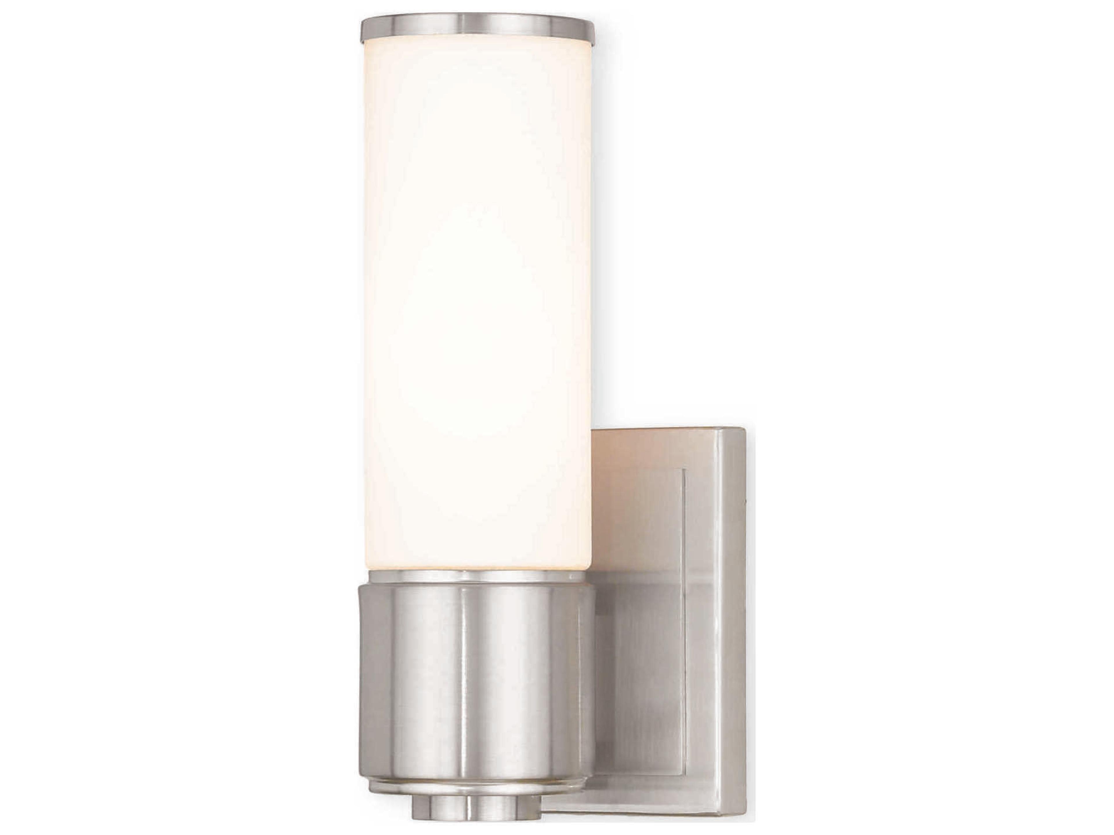 Weston 1-Light Brushed Nickel Glass Wall Sconce