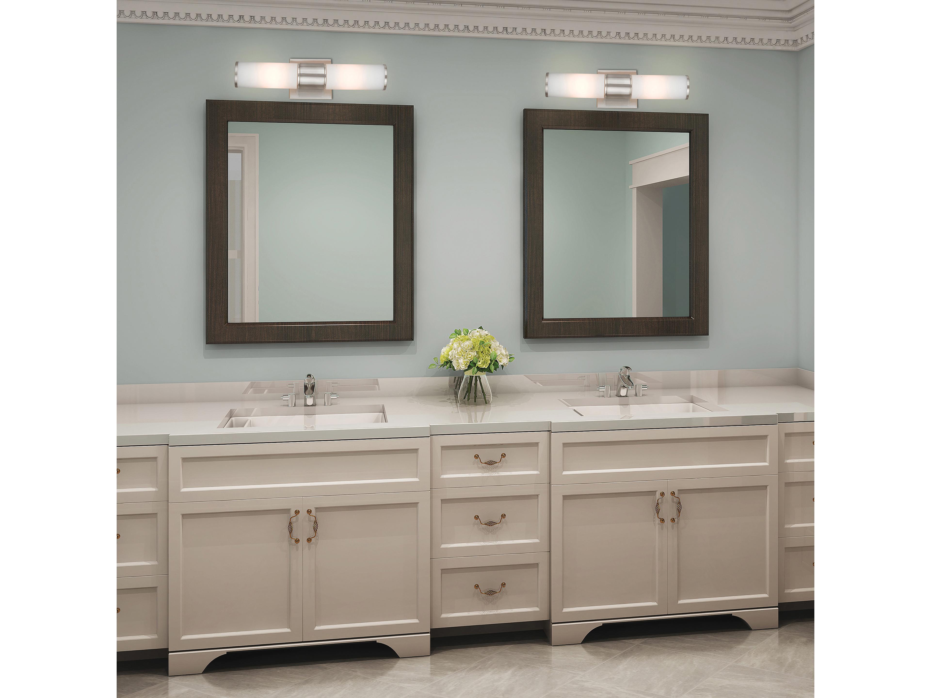 Livex Lighting Weston 2-Light Brushed Nickel Glass Wall Sconce