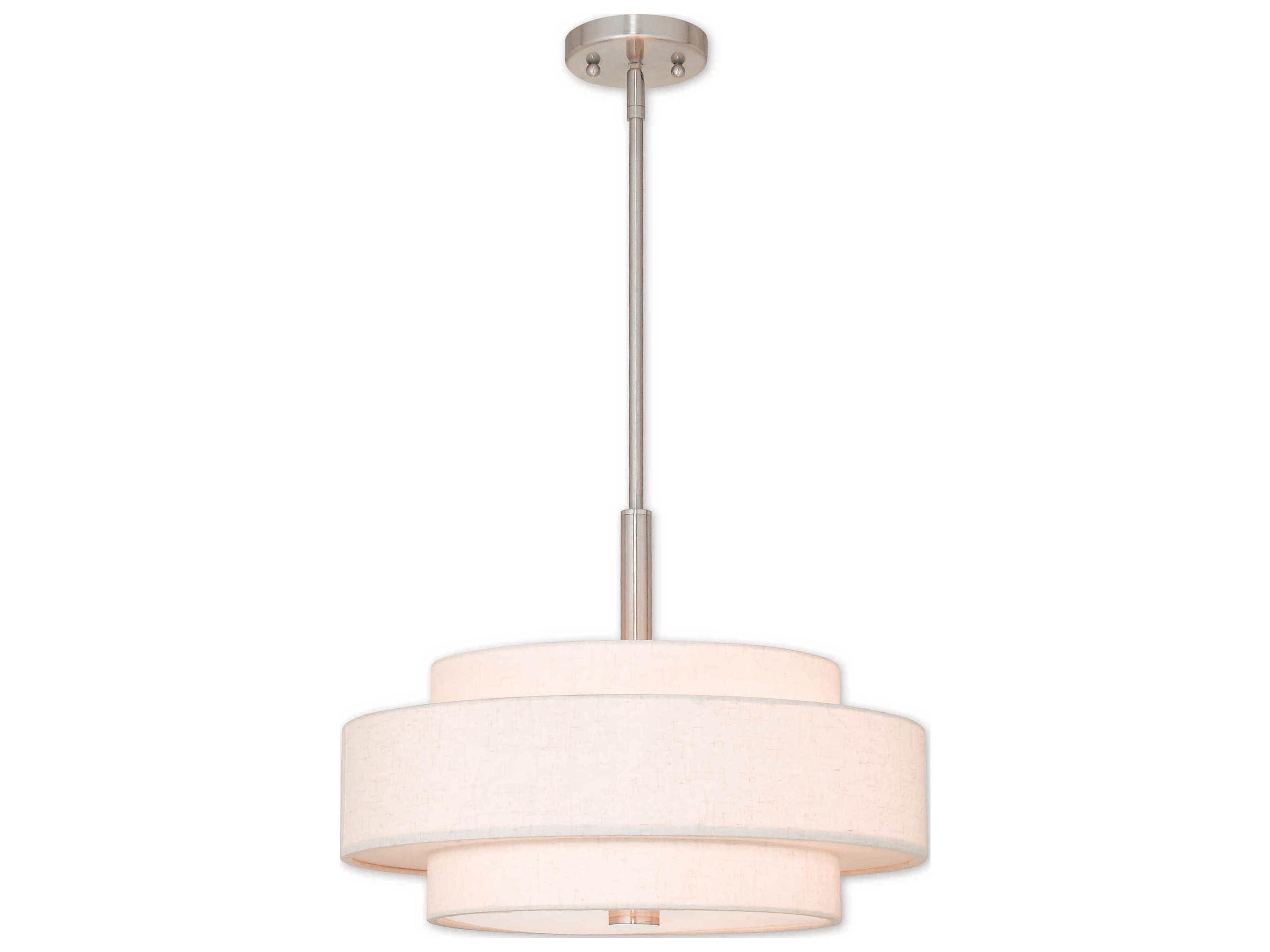 Meridian 4-Light Brushed Nickel Drum Pendant