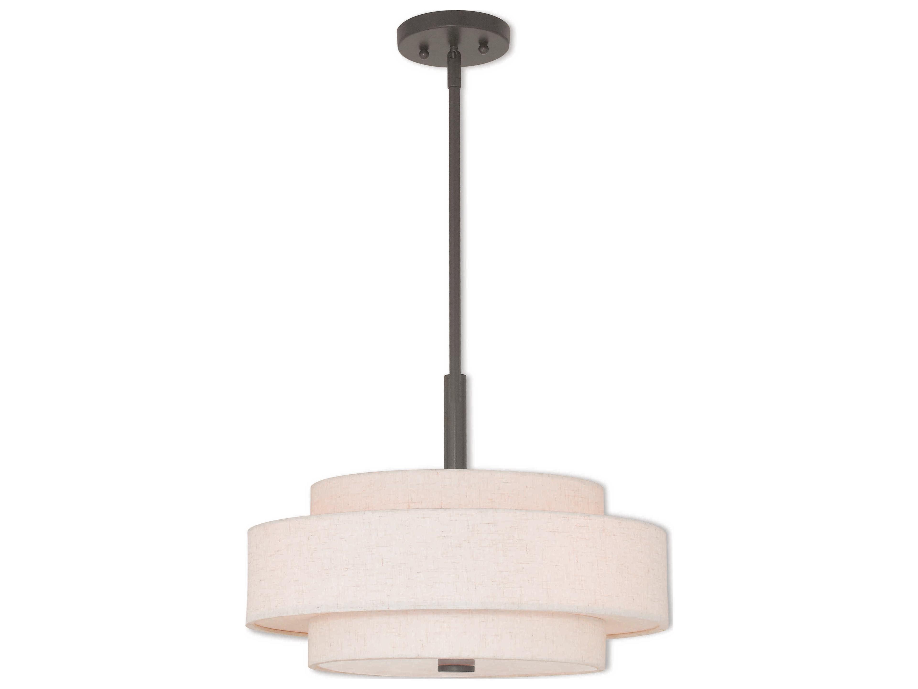 Meridian 4-Light English Bronze Drum Pendant