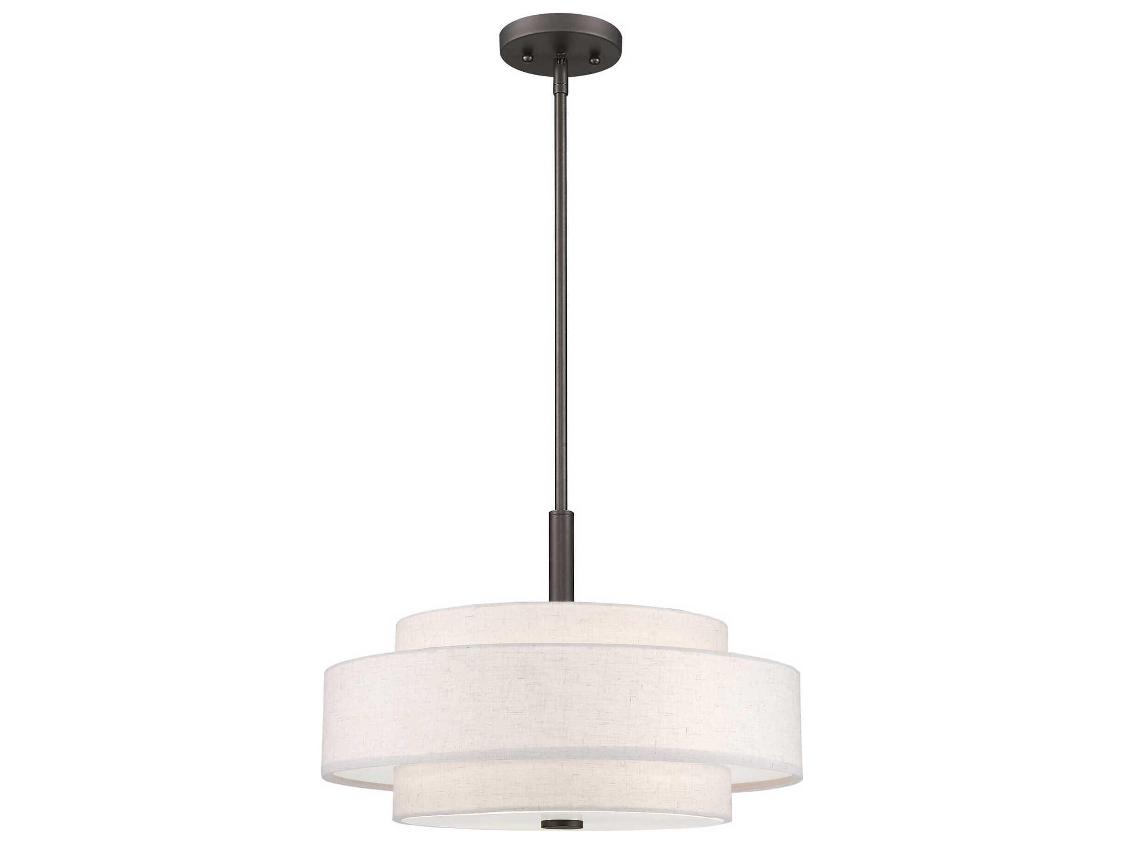 Livex Lighting Meridian 4-Light English Bronze Drum Pendant