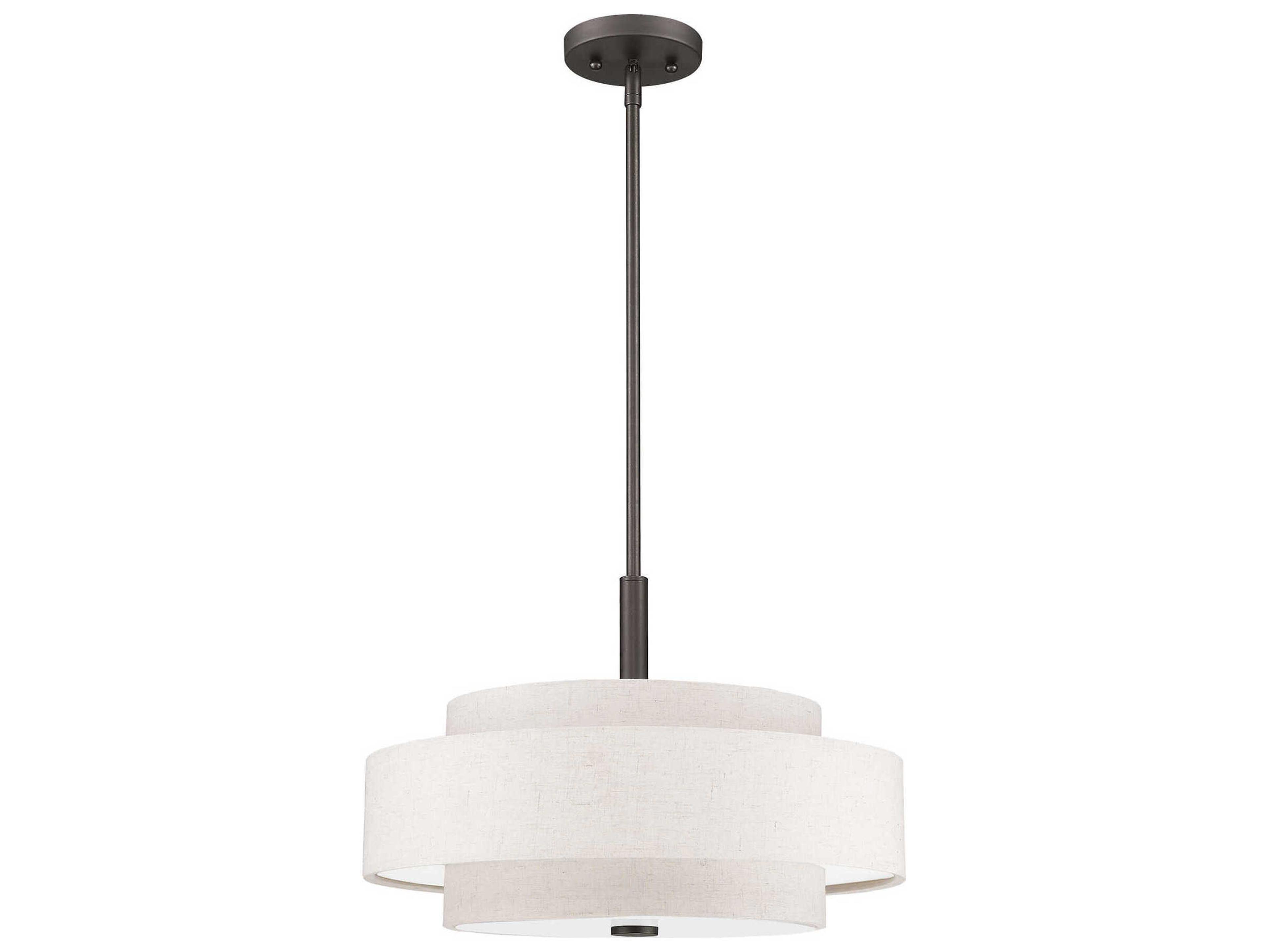 Livex Lighting Meridian 4-Light English Bronze Drum Pendant