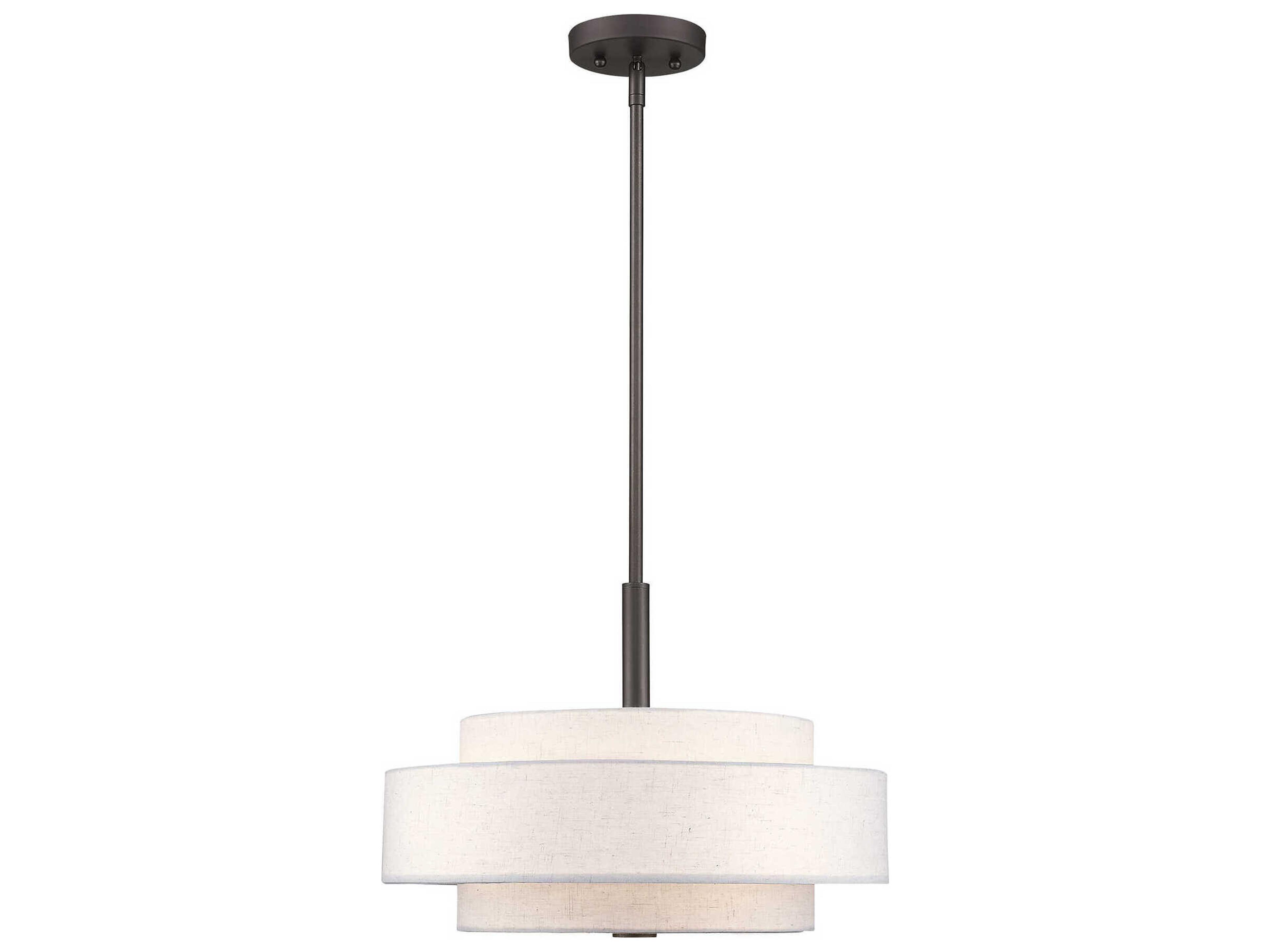 Livex Lighting Meridian 4-Light English Bronze Drum Pendant