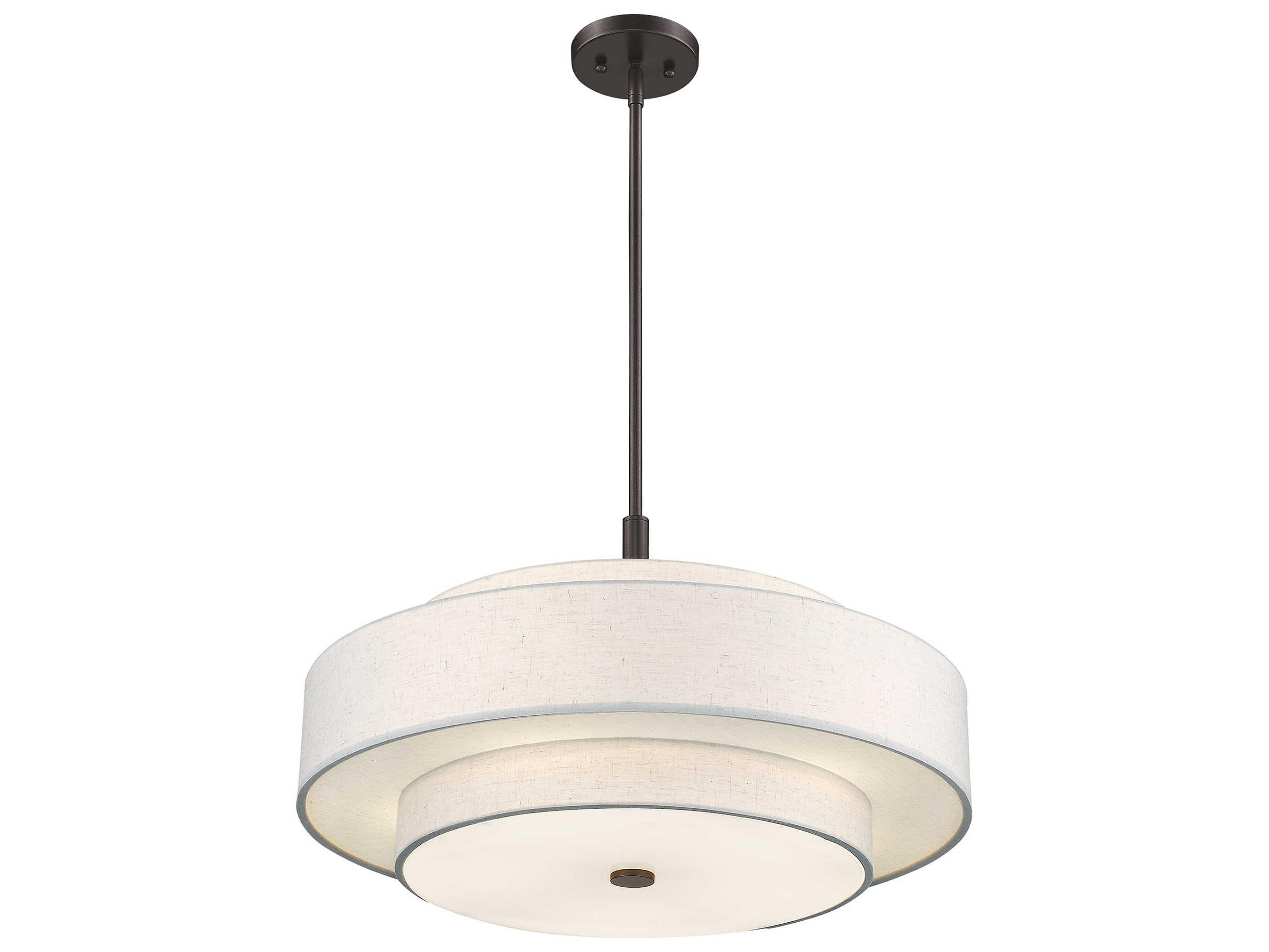 Livex Lighting Meridian 5-Light English Bronze Cylinder Drum Pendant