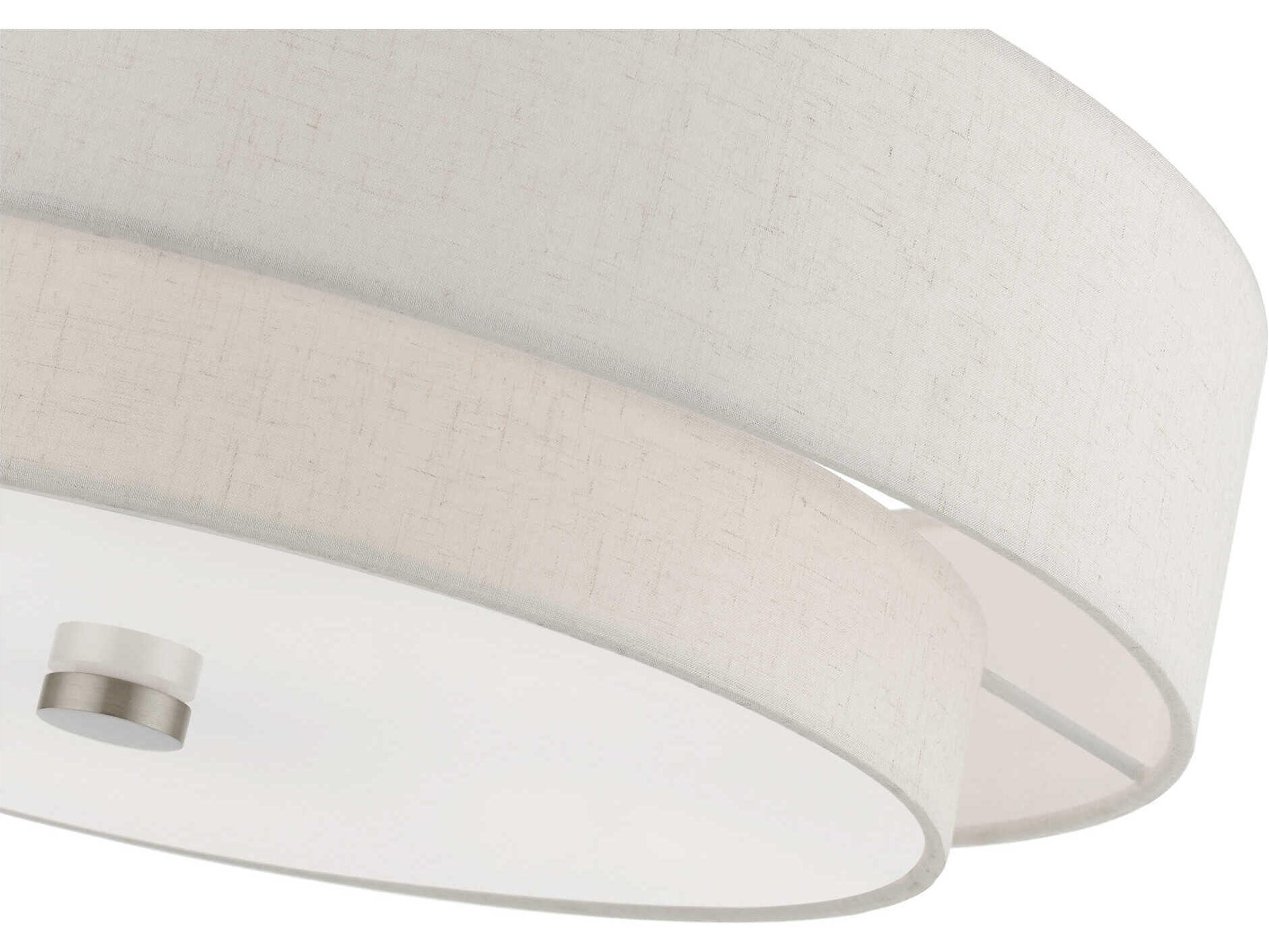 Livex Lighting Meridian 5-Light Brushed Nickel Drum Semi Flush Mount