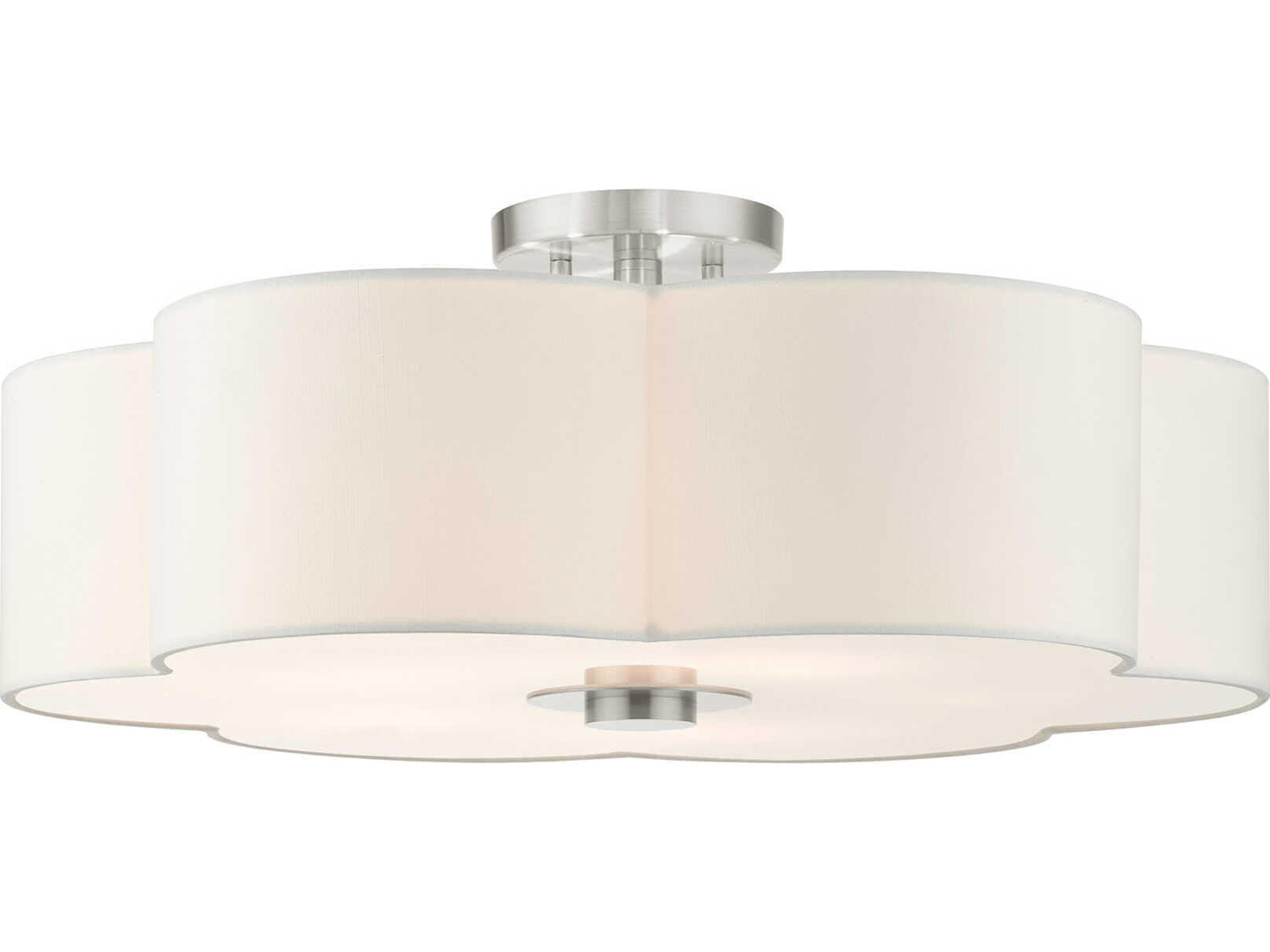 Chelsea 5-Light Brushed Nickel Semi Flush Mount