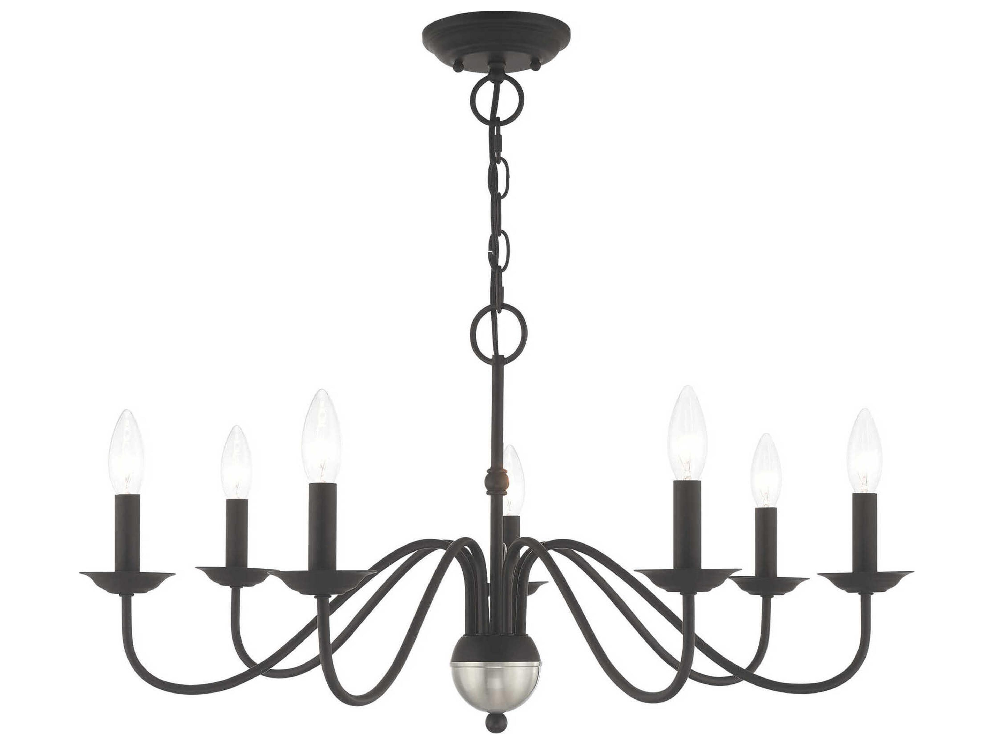Windsor 7-Light Black Candelabra Chandelier