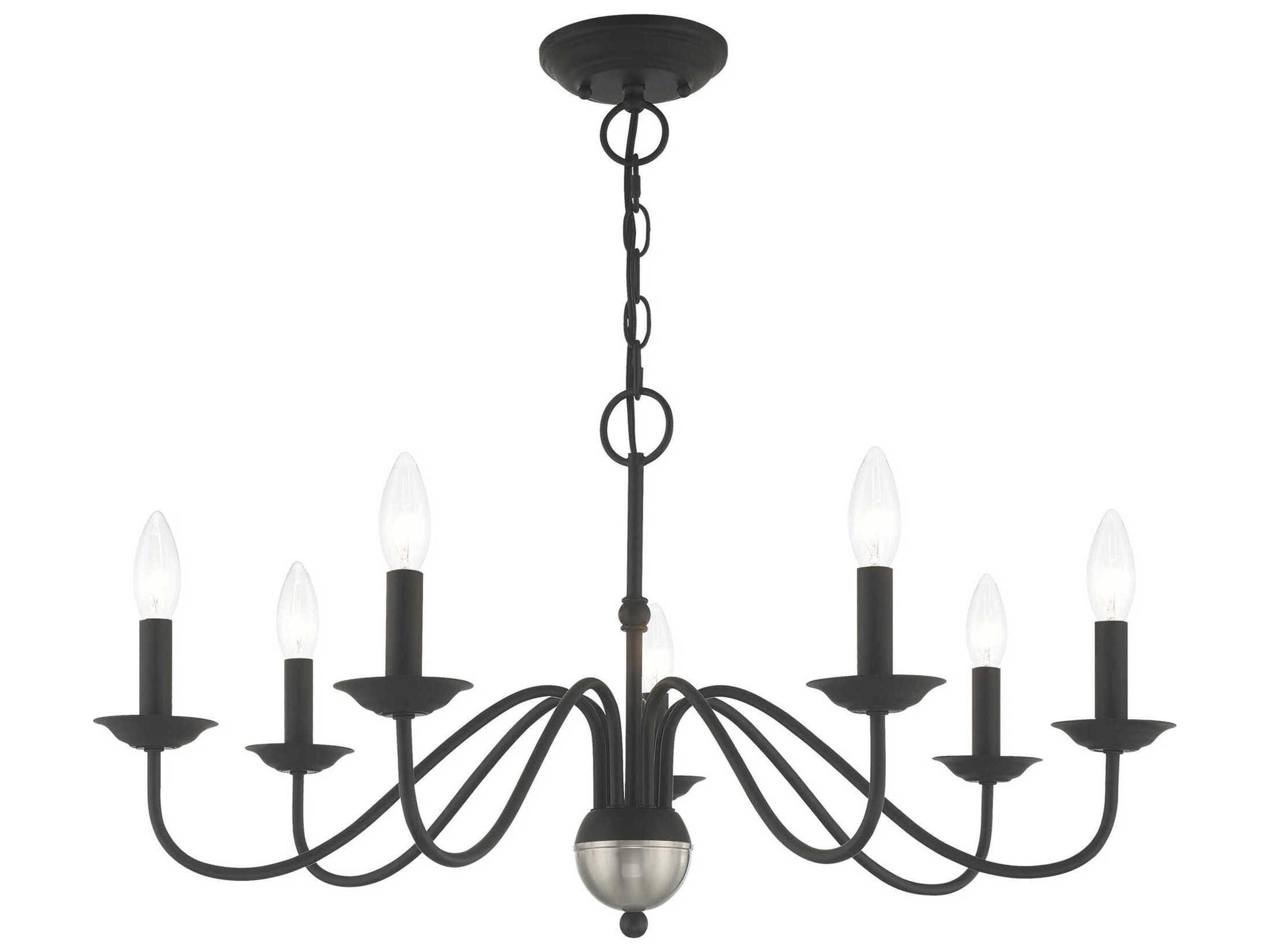 Livex Lighting Windsor 7-Light Black Candelabra Chandelier