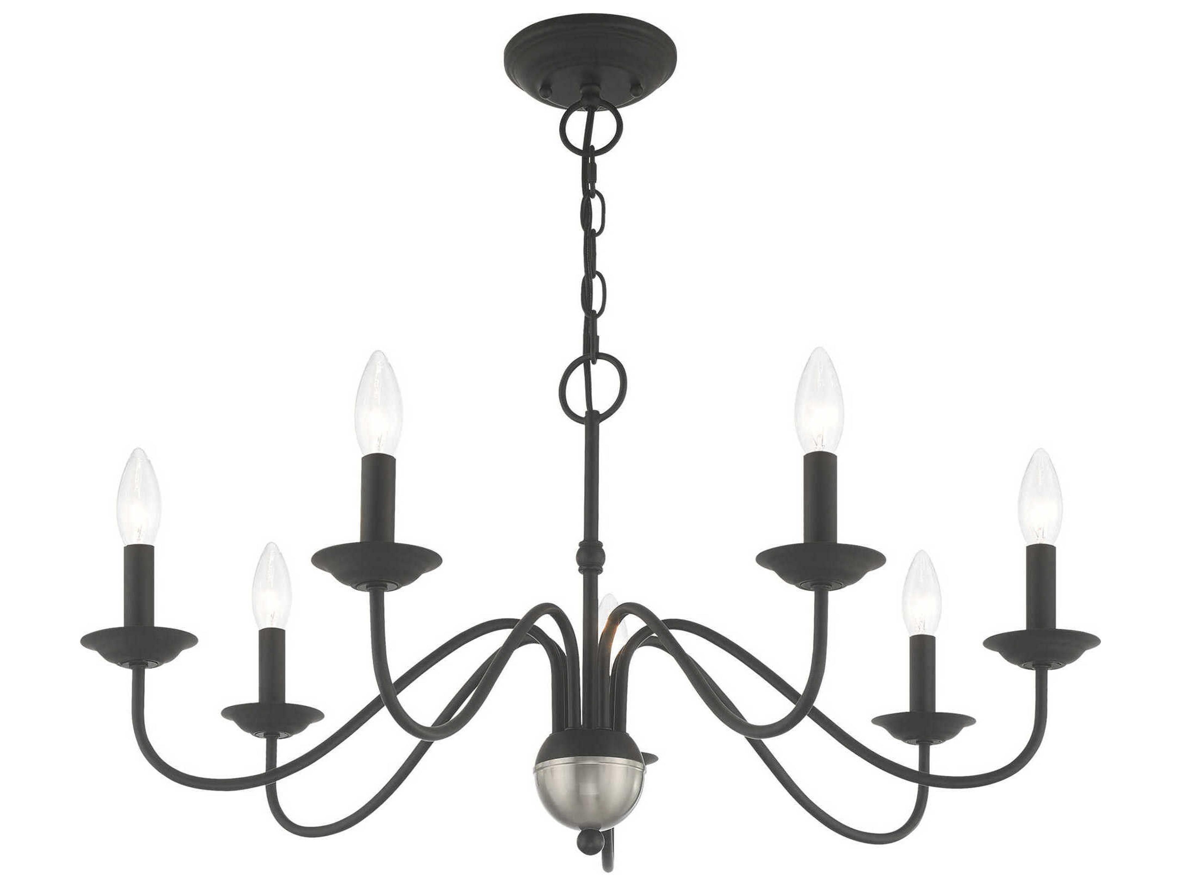 Livex Lighting Windsor 7-Light Black Candelabra Chandelier
