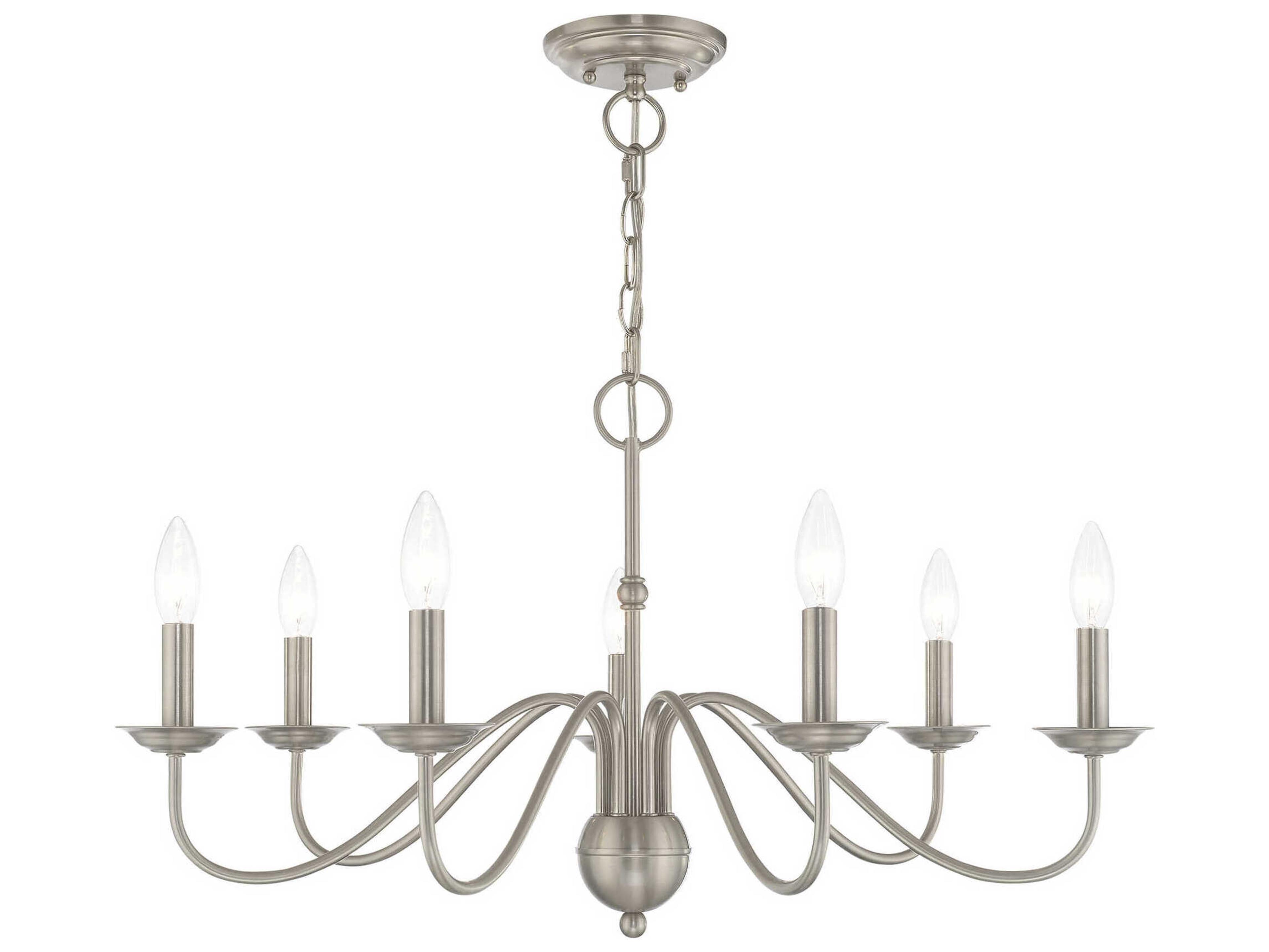 Windsor 7-Light Brushed Nickel Candelabra Chandelier