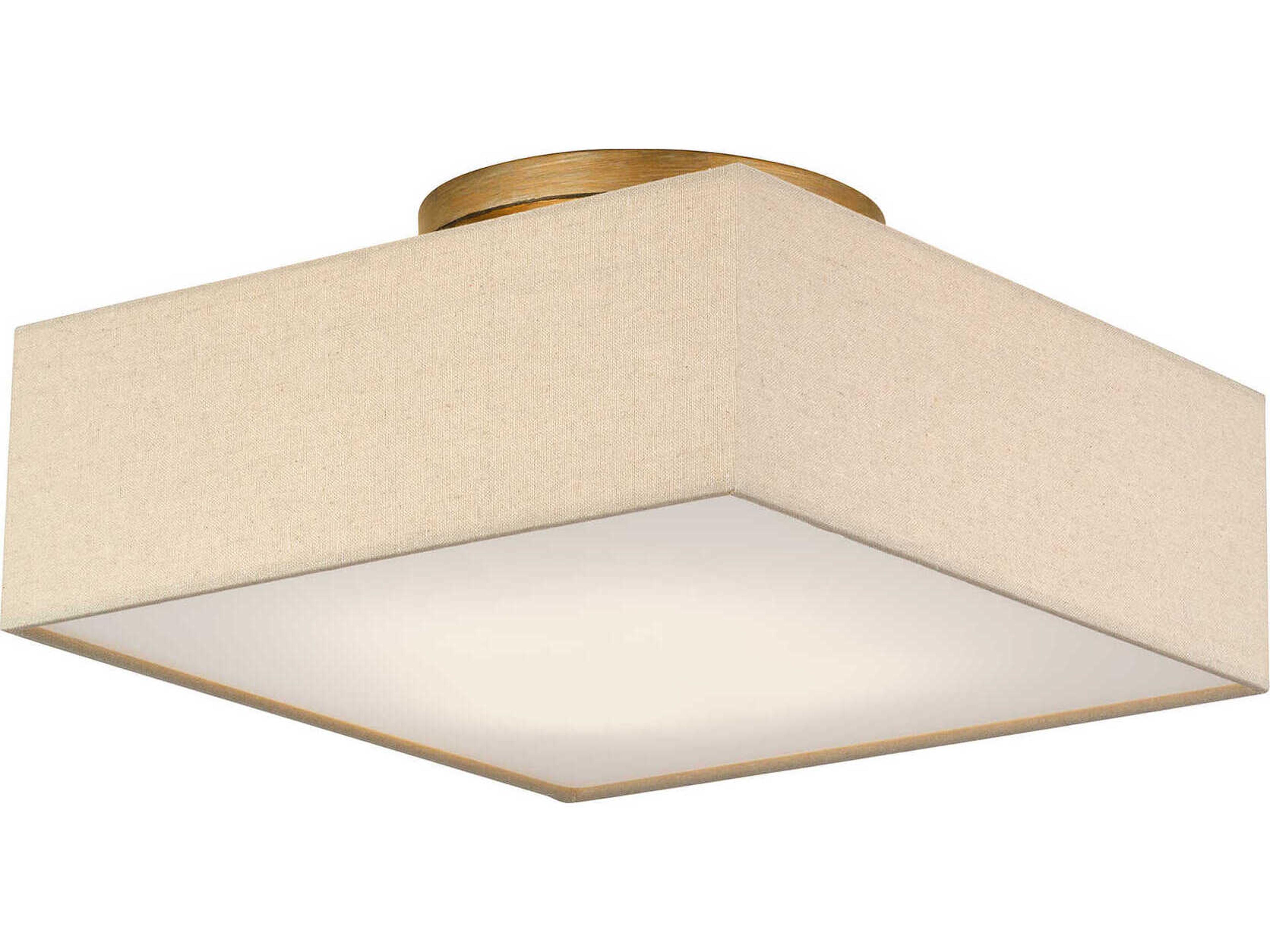 Livex Lighting Summit 4-Light Antique Gold Leaf Semi Flush Mount