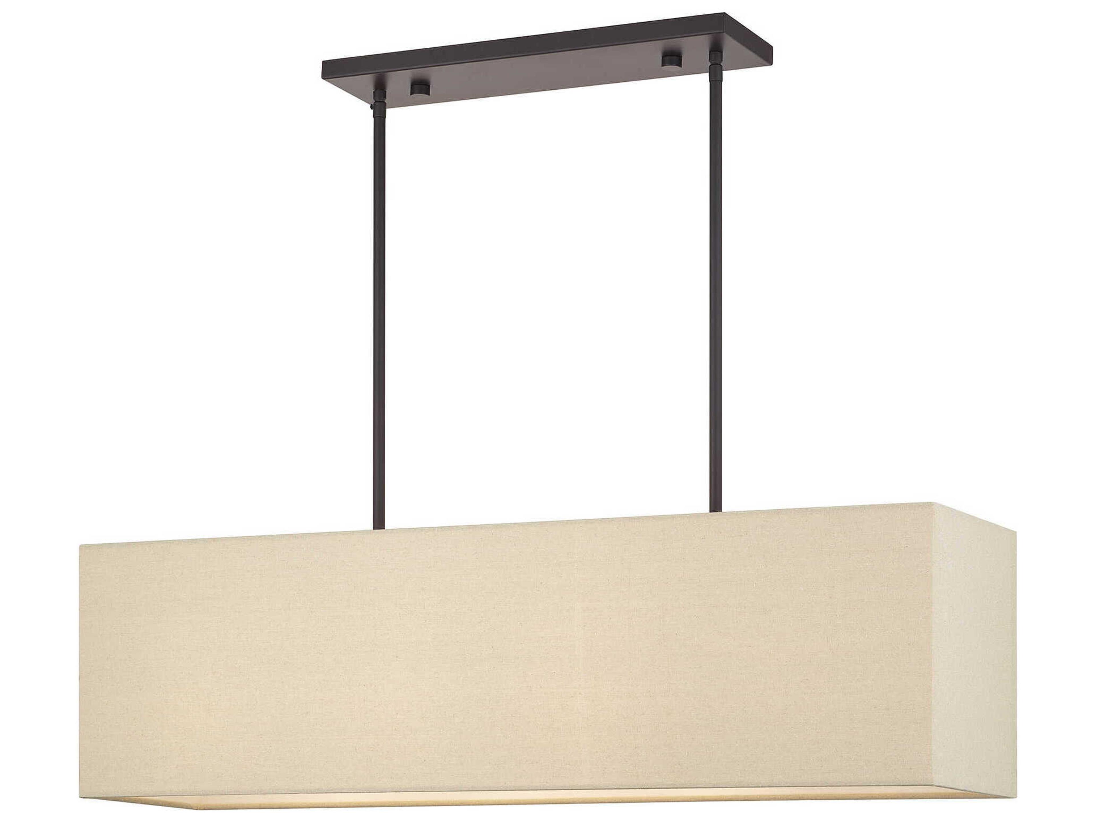 Livex Lighting Summit 4-Light Bronze Drum Island Pendant