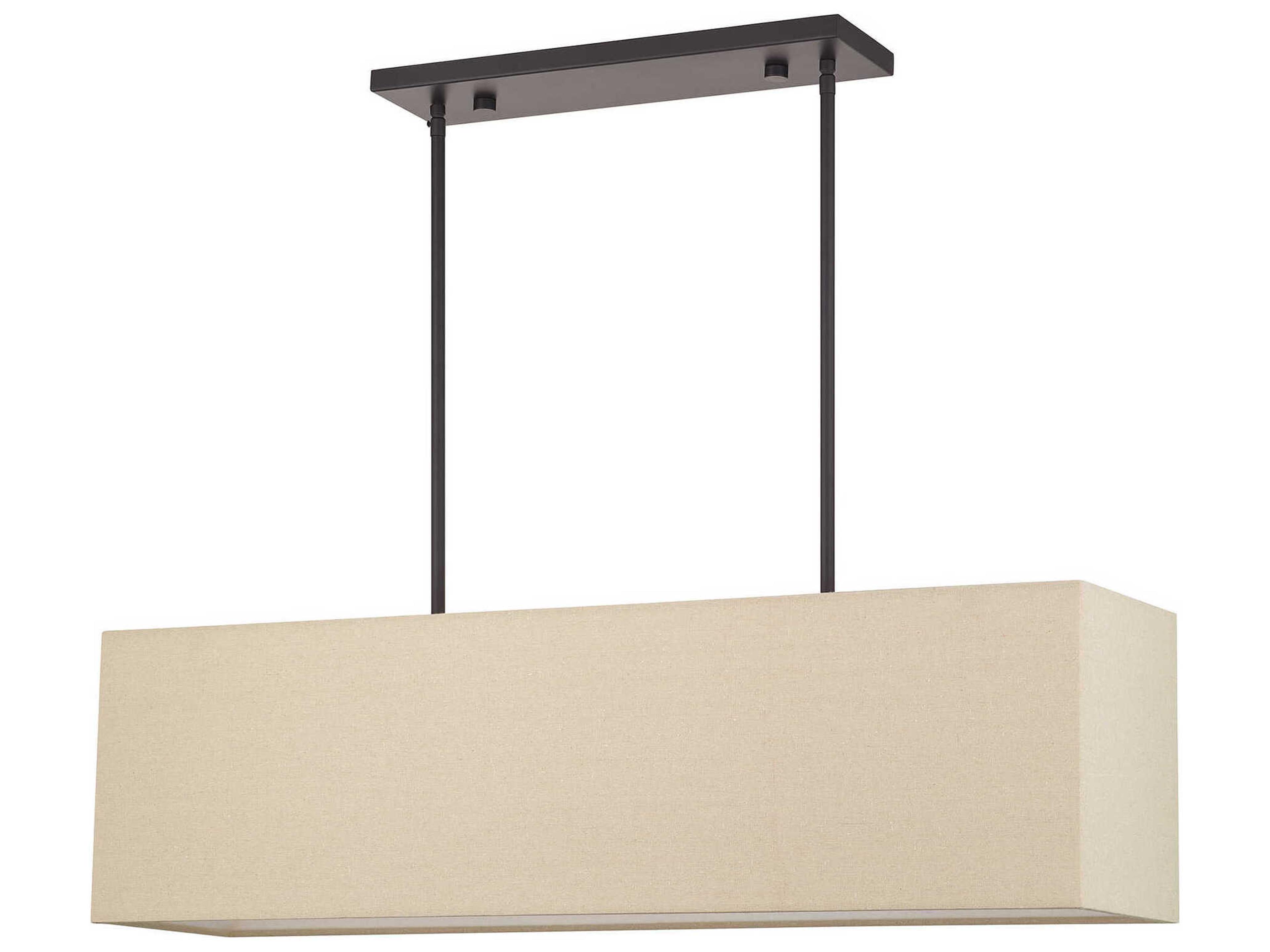 Livex Lighting Summit 4-Light Bronze Drum Island Pendant