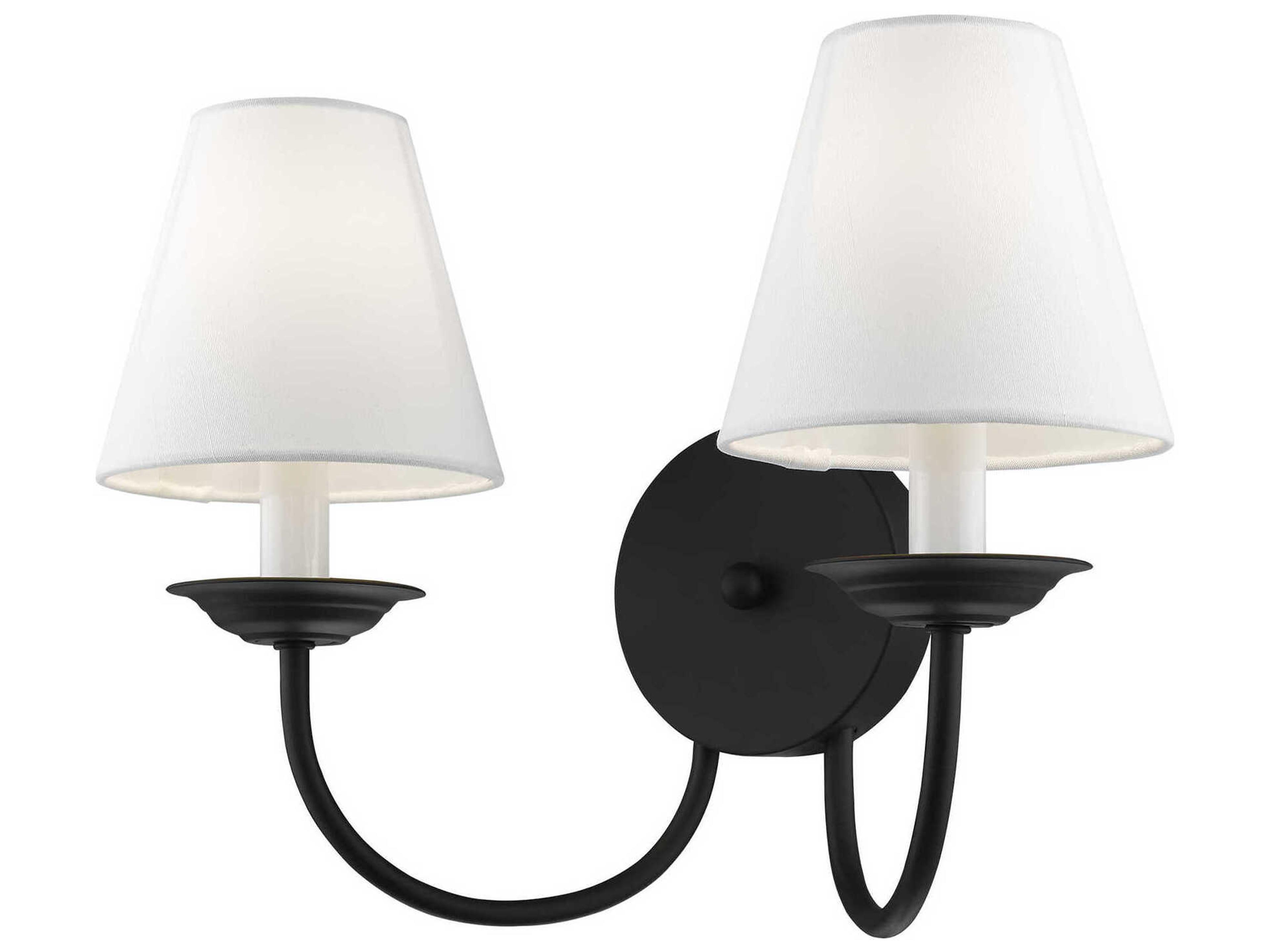 Livex Lighting Mendham 2-Light Black Wall Sconce