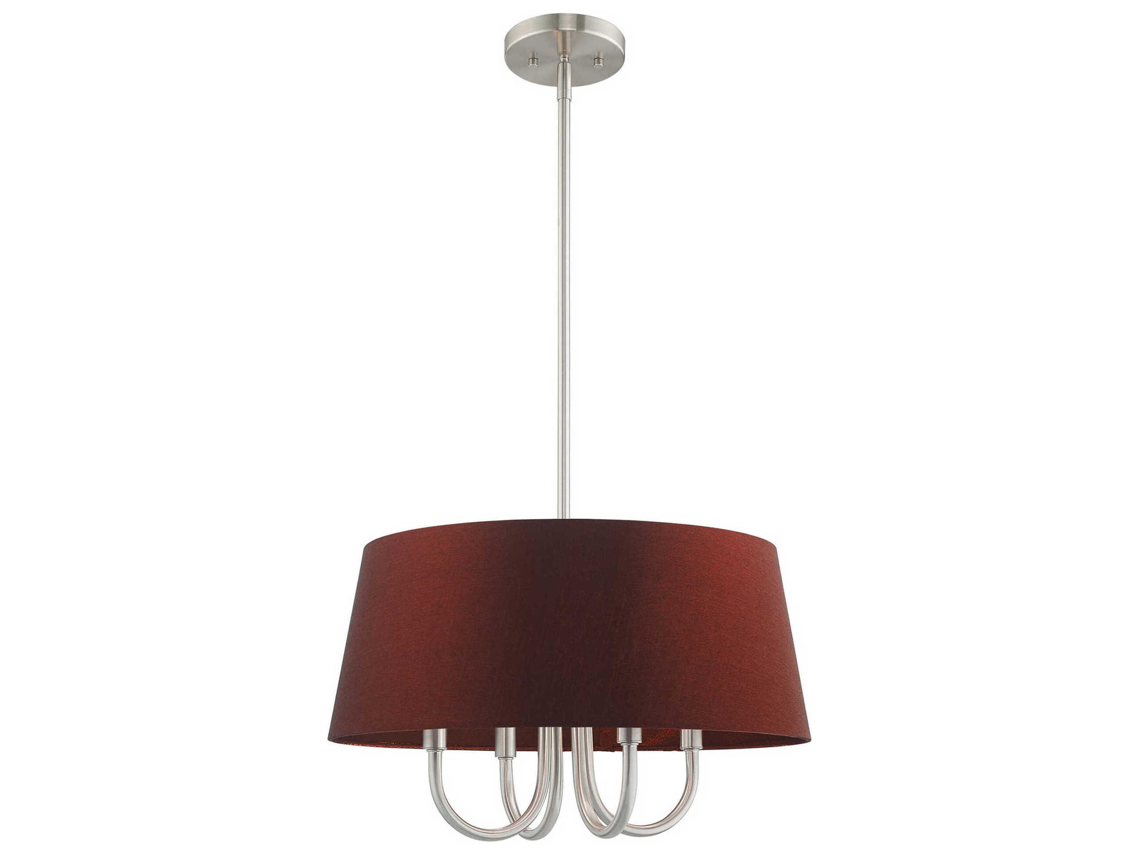 Belclaire 4-Light Brushed Nickel Red Empire Chandelier