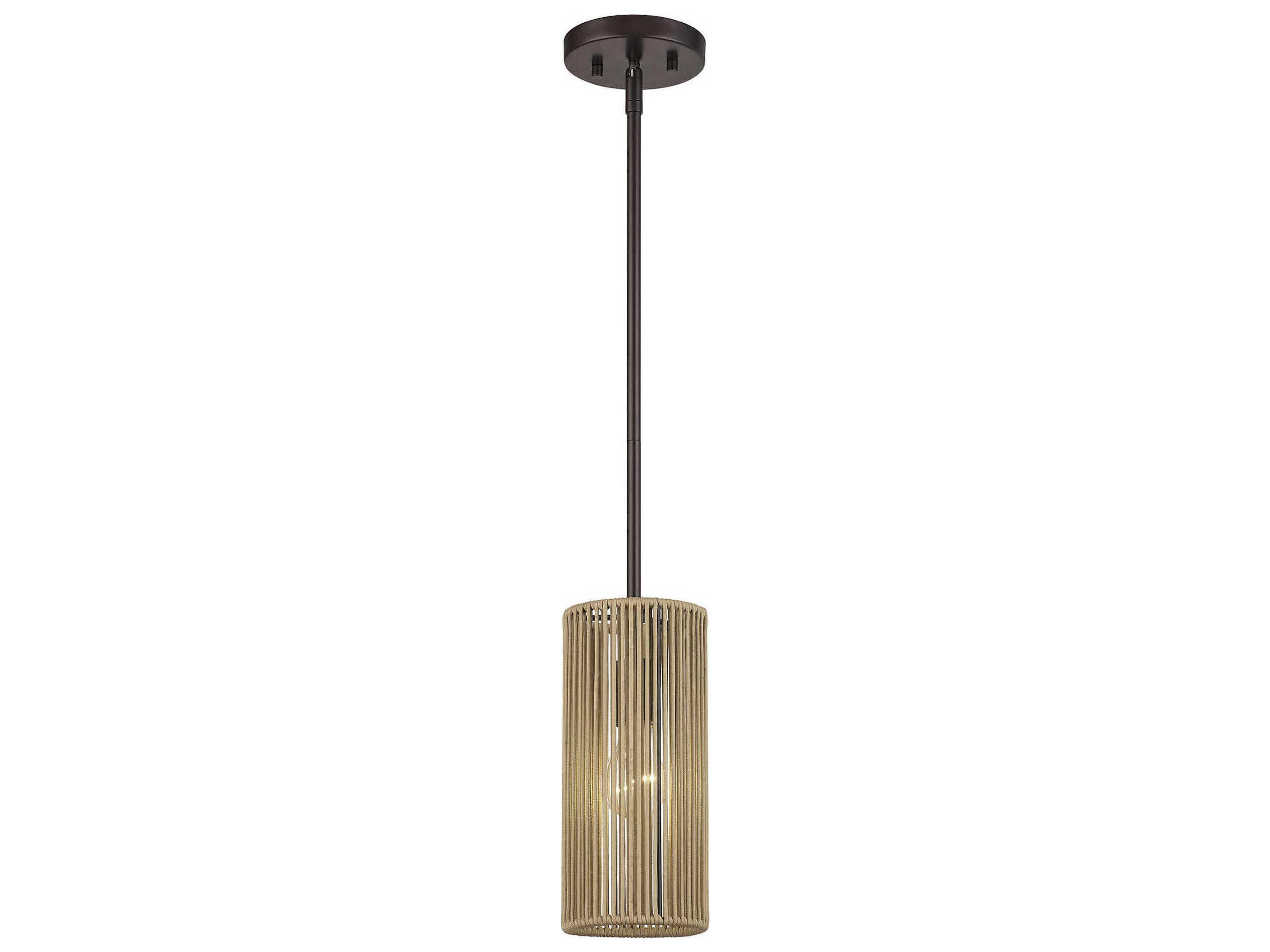 Acordia 1-Light English Bronze Cylinder Mini Pendant