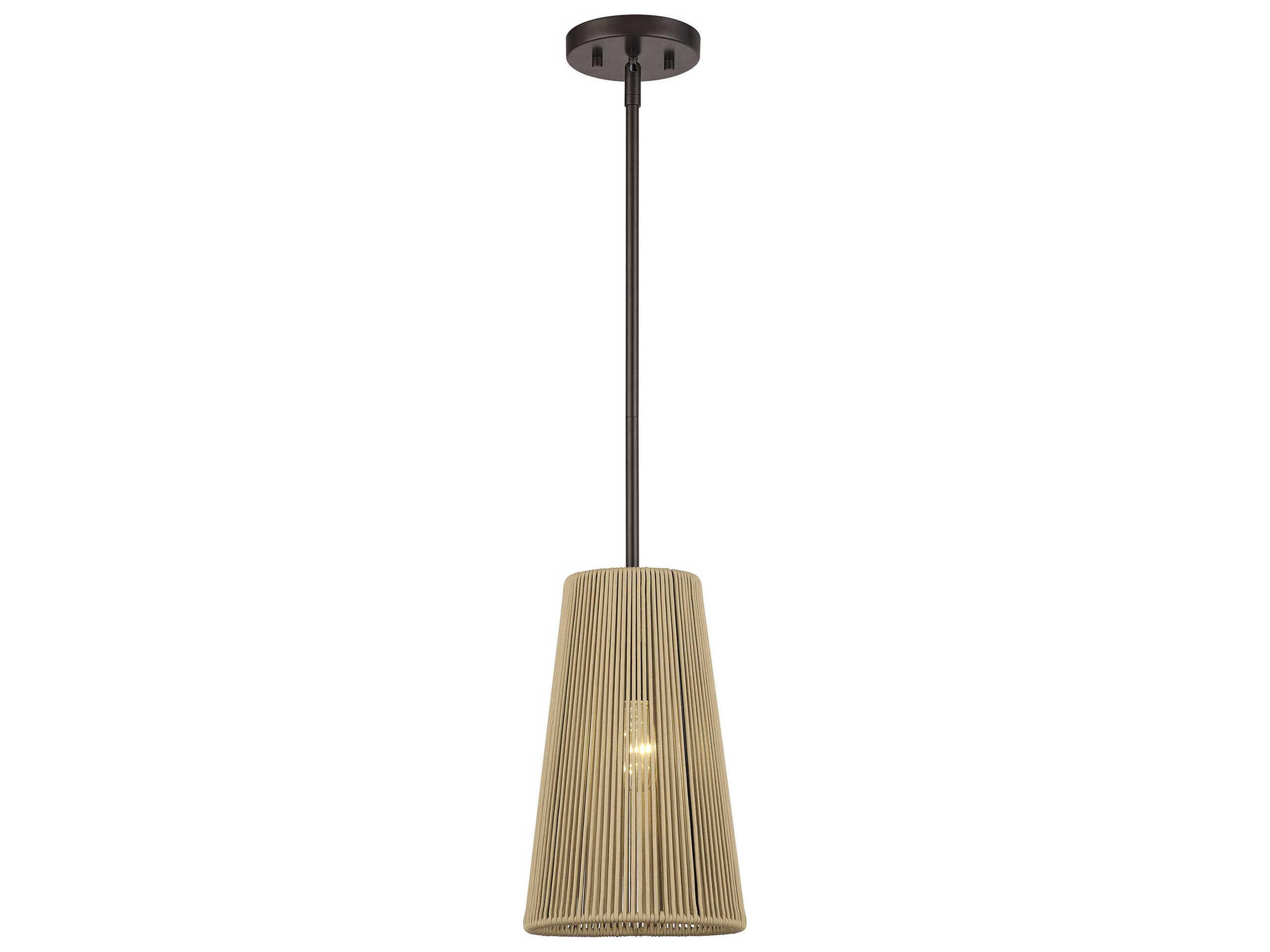 Livex Lighting Florell 1-Light English Bronze Mini Pendant